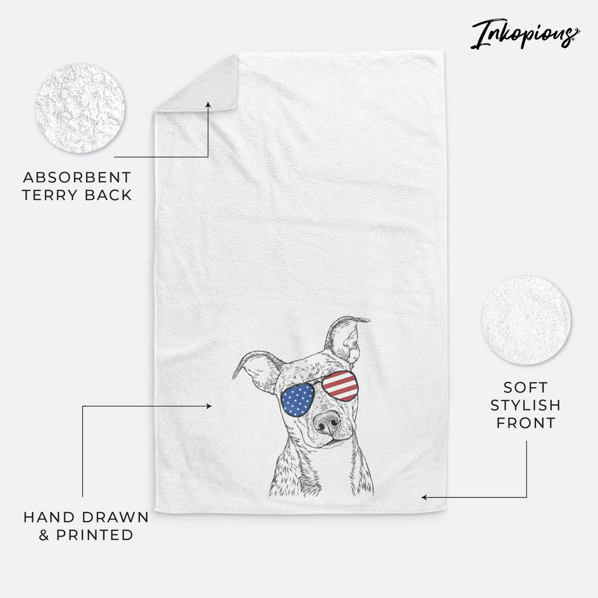 Bianca the Mixed Breed Decorative Hand Towel