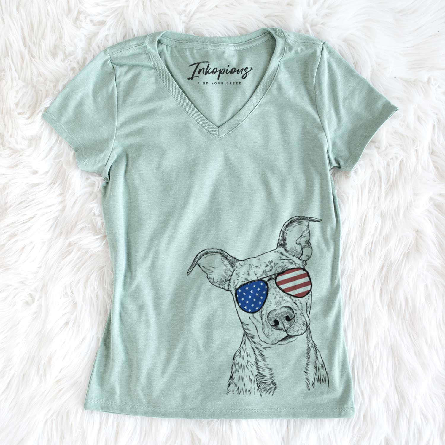 USA Bianca the Mixed Breed - Women's Perfect V-neck Shirt