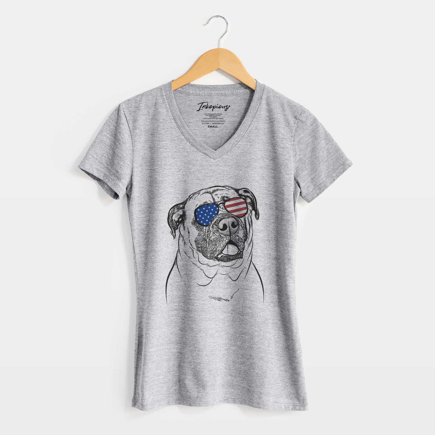 USA Big P the English Mastiff - Women's Perfect V-neck Shirt