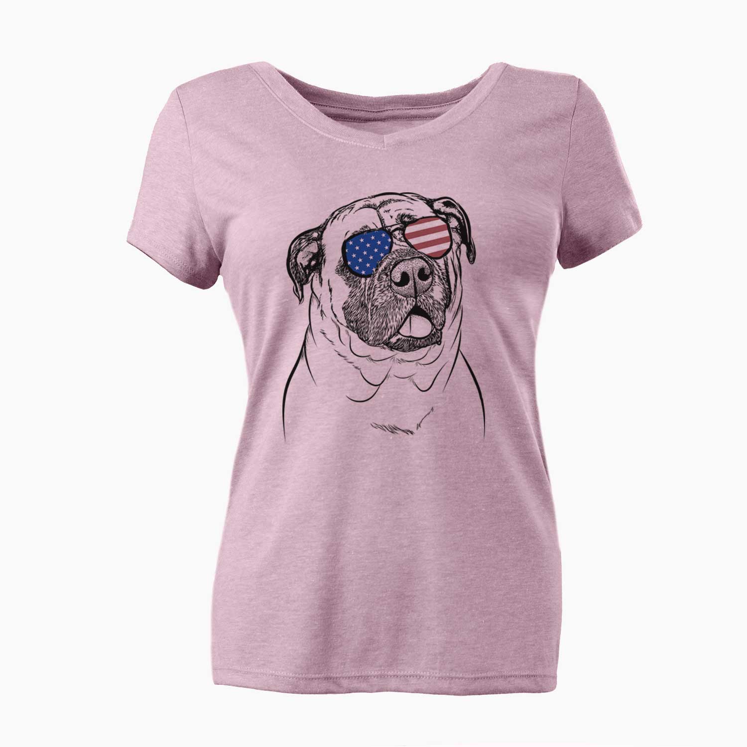 USA Big P the English Mastiff - Women's Perfect V-neck Shirt