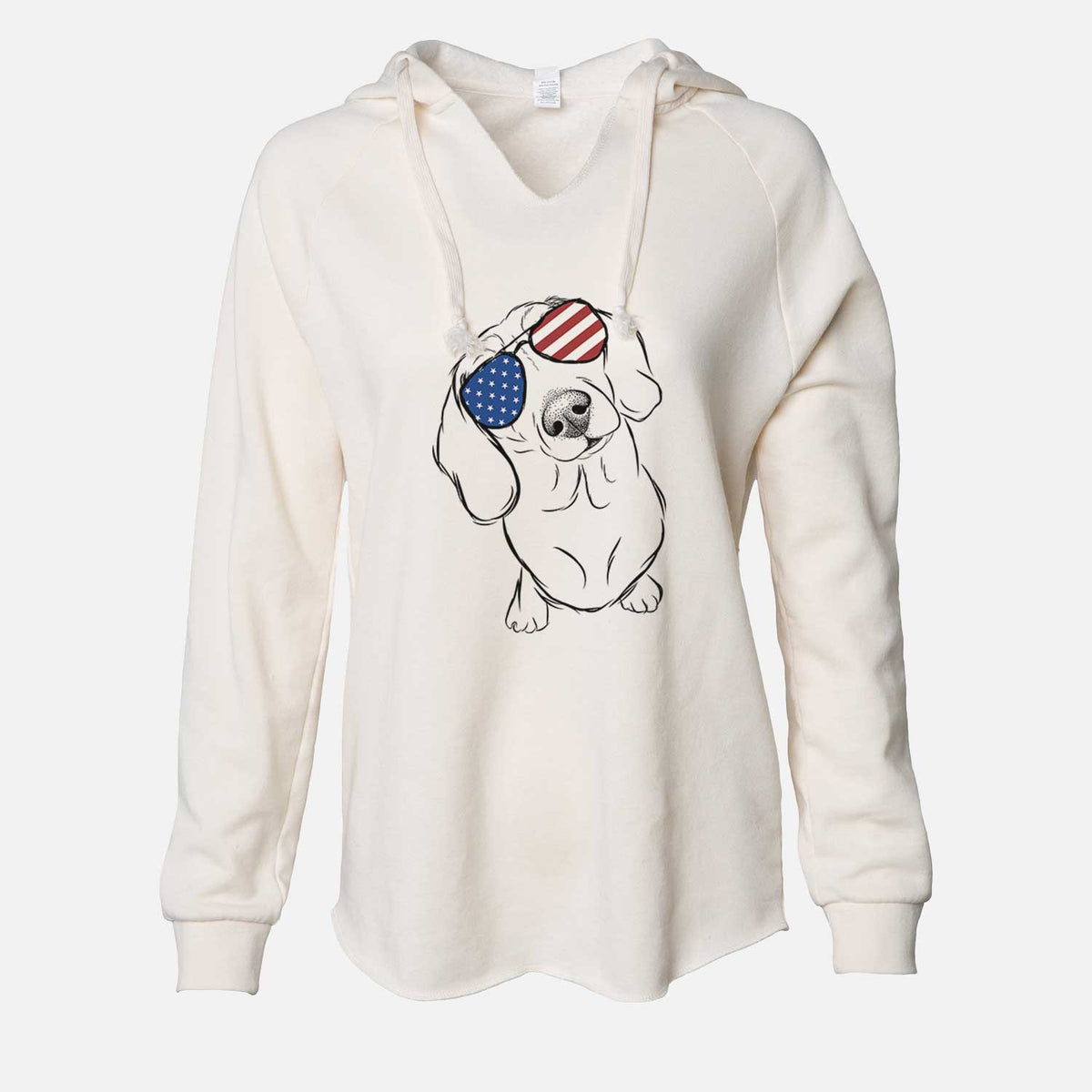 USA Bill the Dachshund - Cali Wave Hooded Sweatshirt
