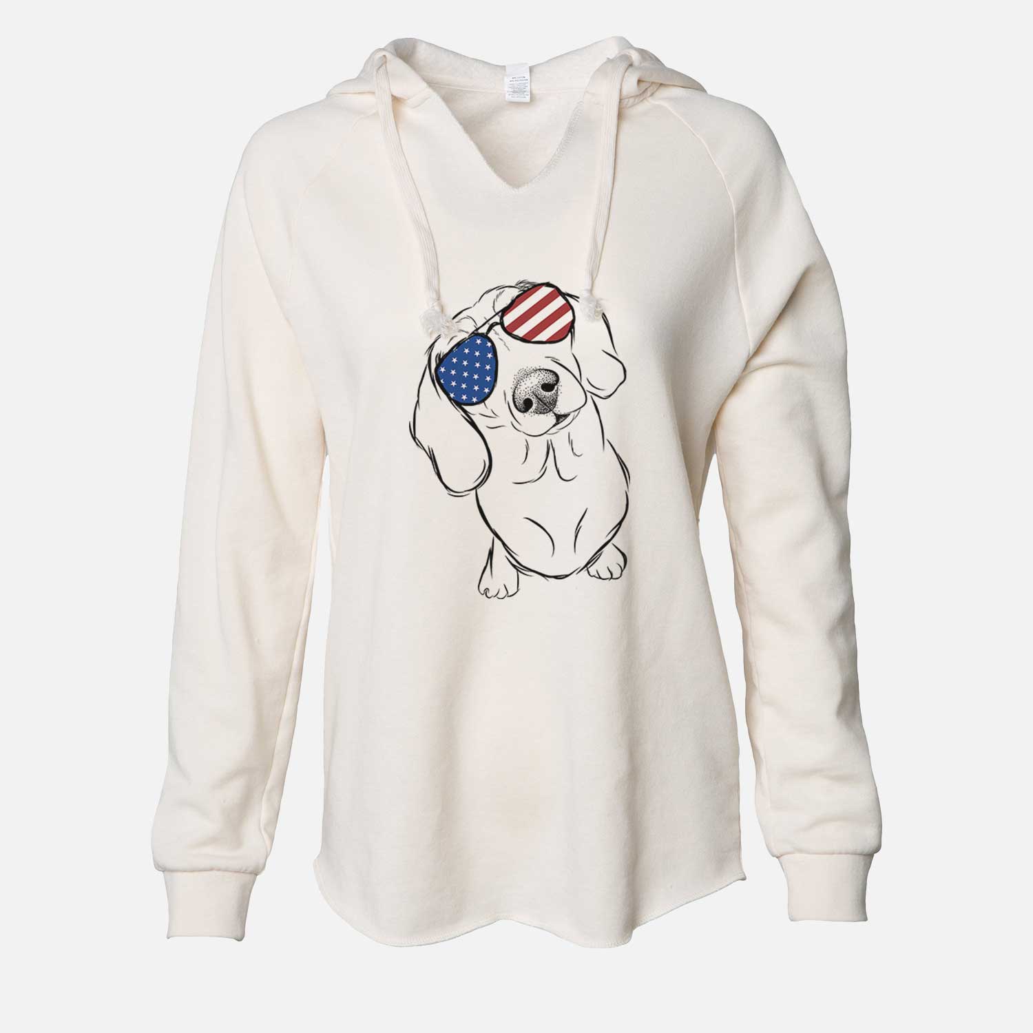 USA Bill the Dachshund - Cali Wave Hooded Sweatshirt