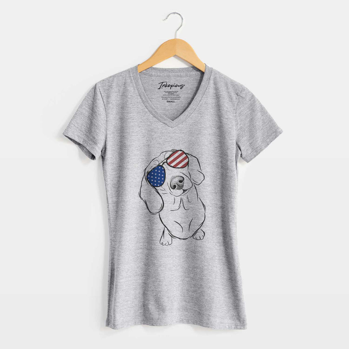 USA Bill the Dachshund - Women&#39;s Perfect V-neck Shirt