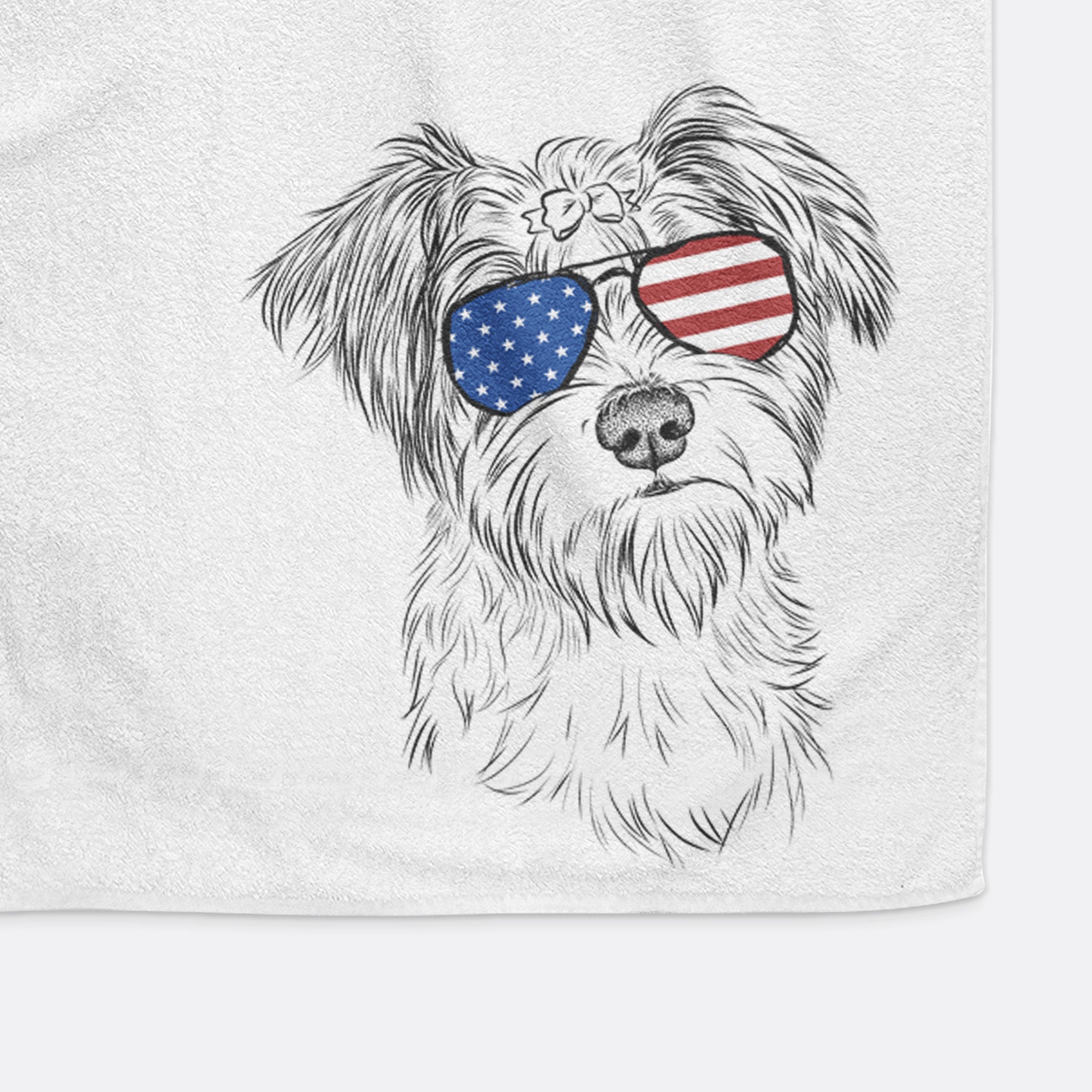 Birdee the Schnauzer Mix Decorative Hand Towel
