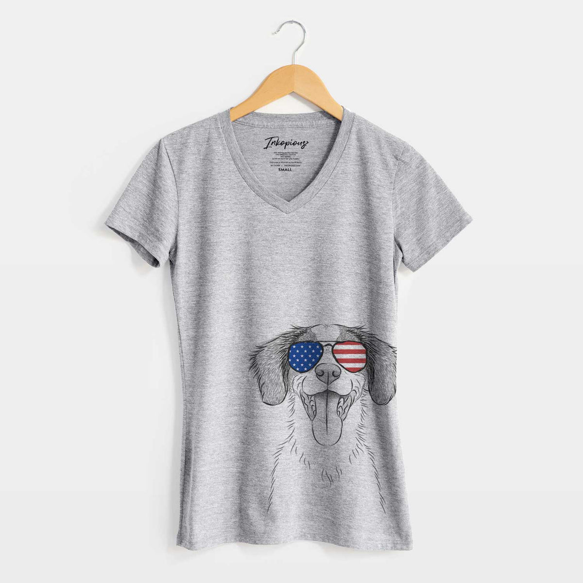 USA Birdie the Brittany - Women's Perfect V-neck Shirt