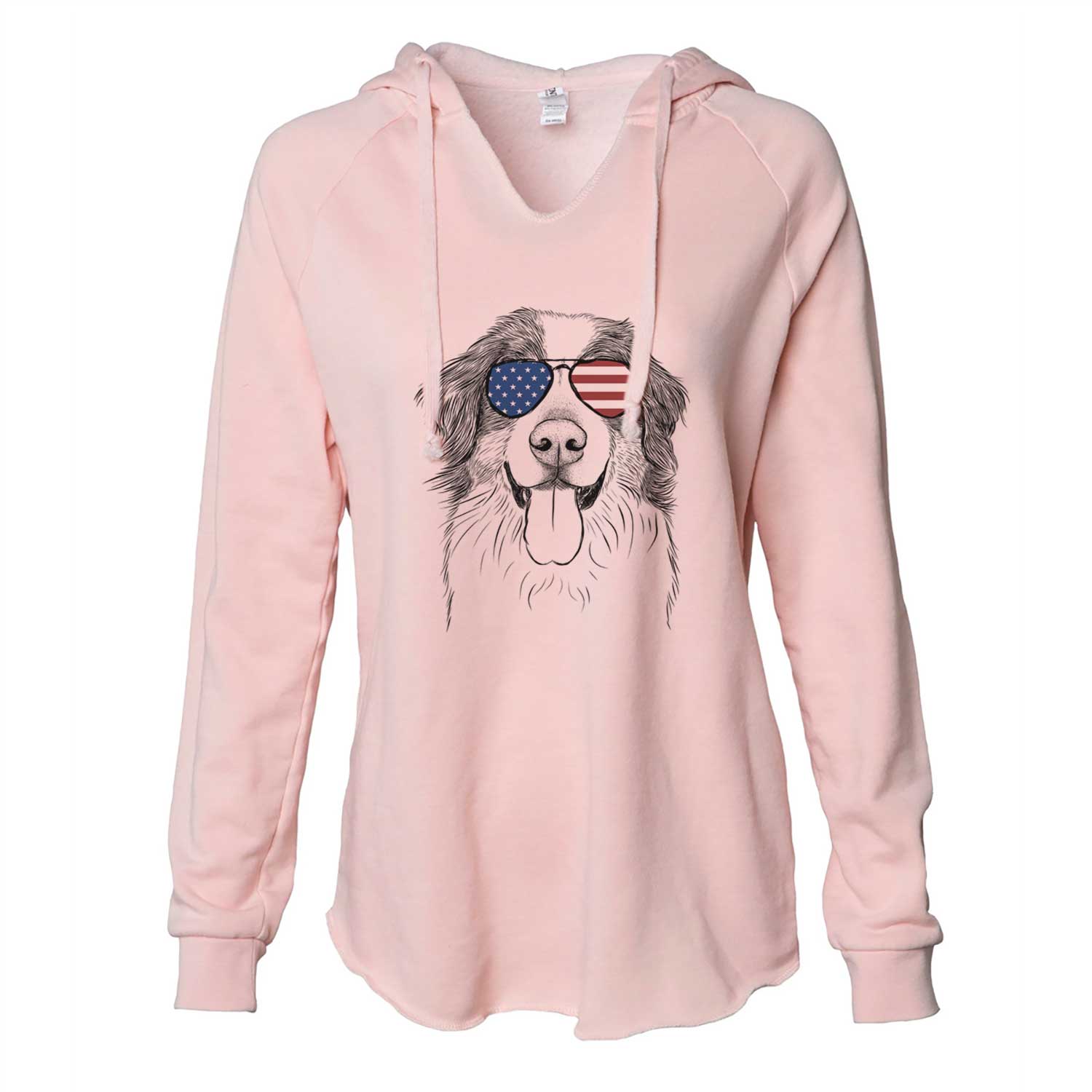 USA Blaze the Bernese Mountain Dog - Cali Wave Hooded Sweatshirt