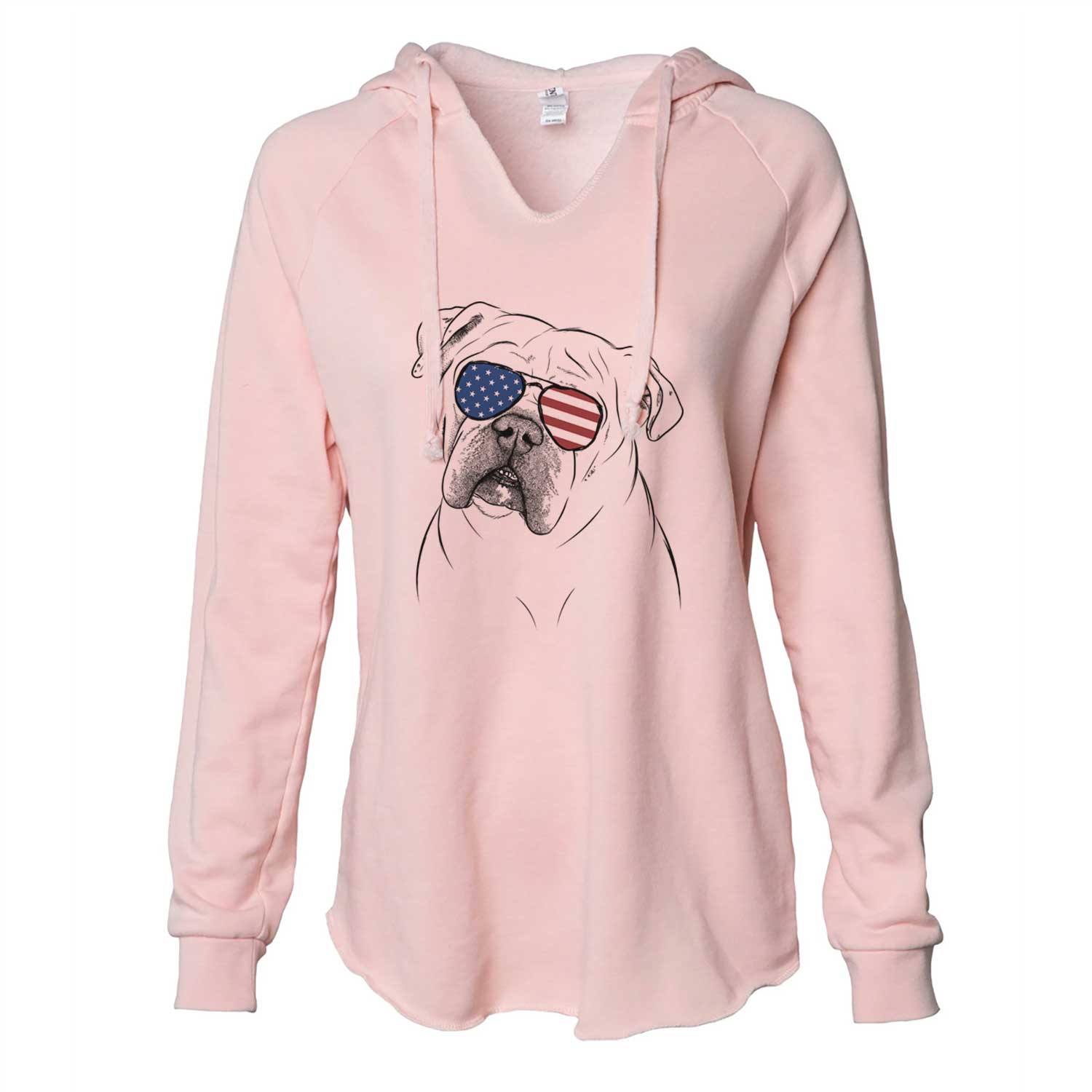 USA Blossom the English Bulldog - Cali Wave Hooded Sweatshirt