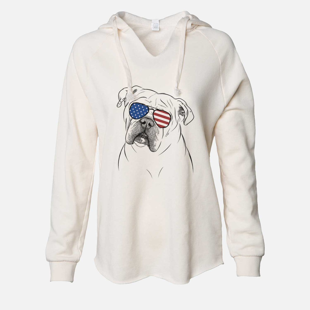 USA Blossom the English Bulldog - Cali Wave Hooded Sweatshirt