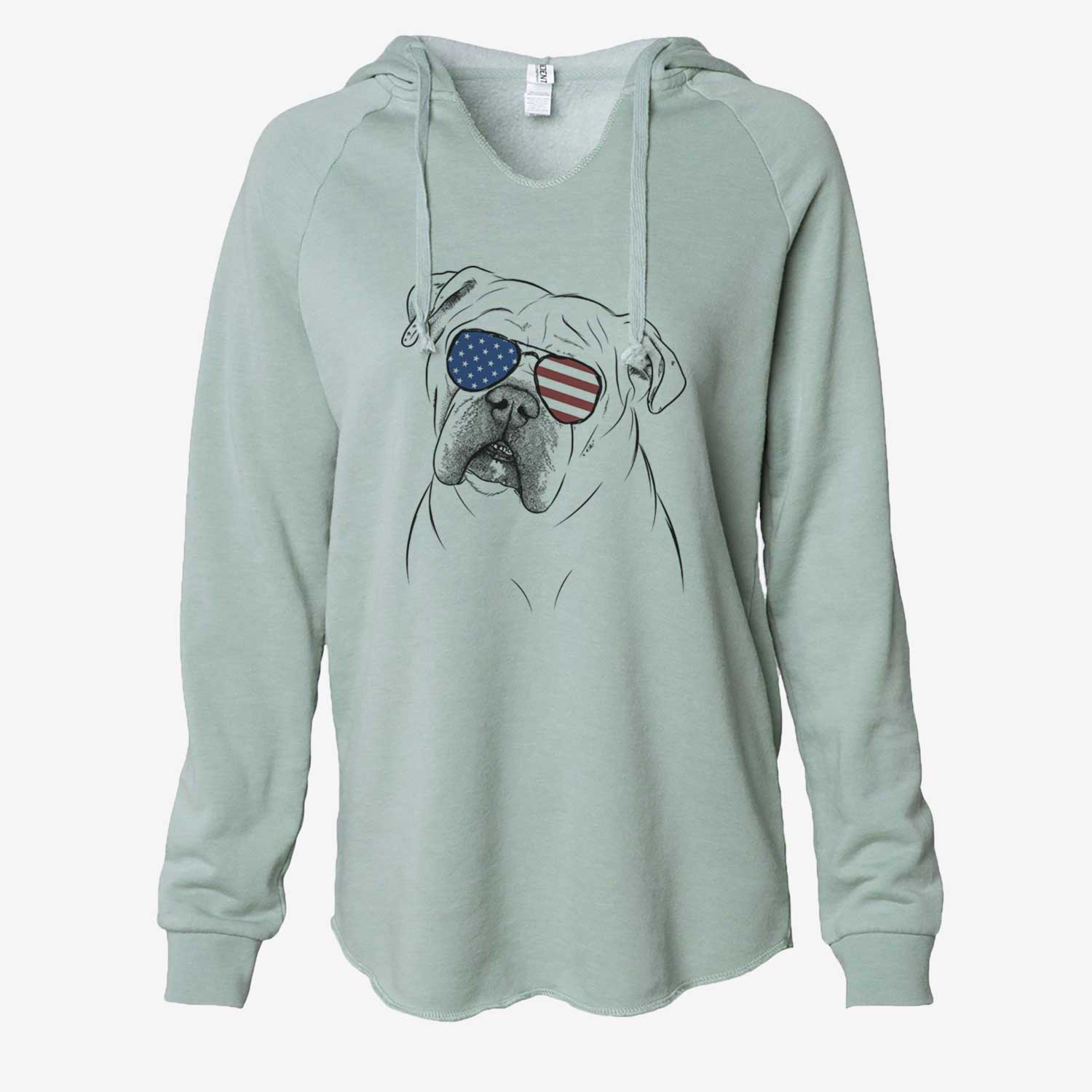 USA Blossom the English Bulldog - Cali Wave Hooded Sweatshirt