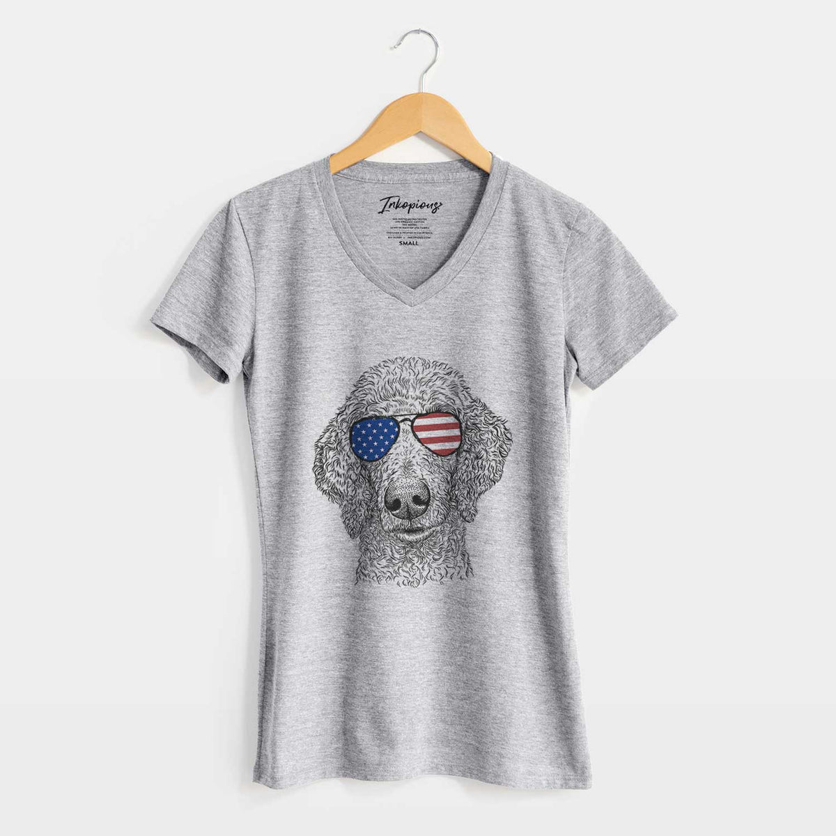 USA Blossom the Poodle - Women&#39;s Perfect V-neck Shirt