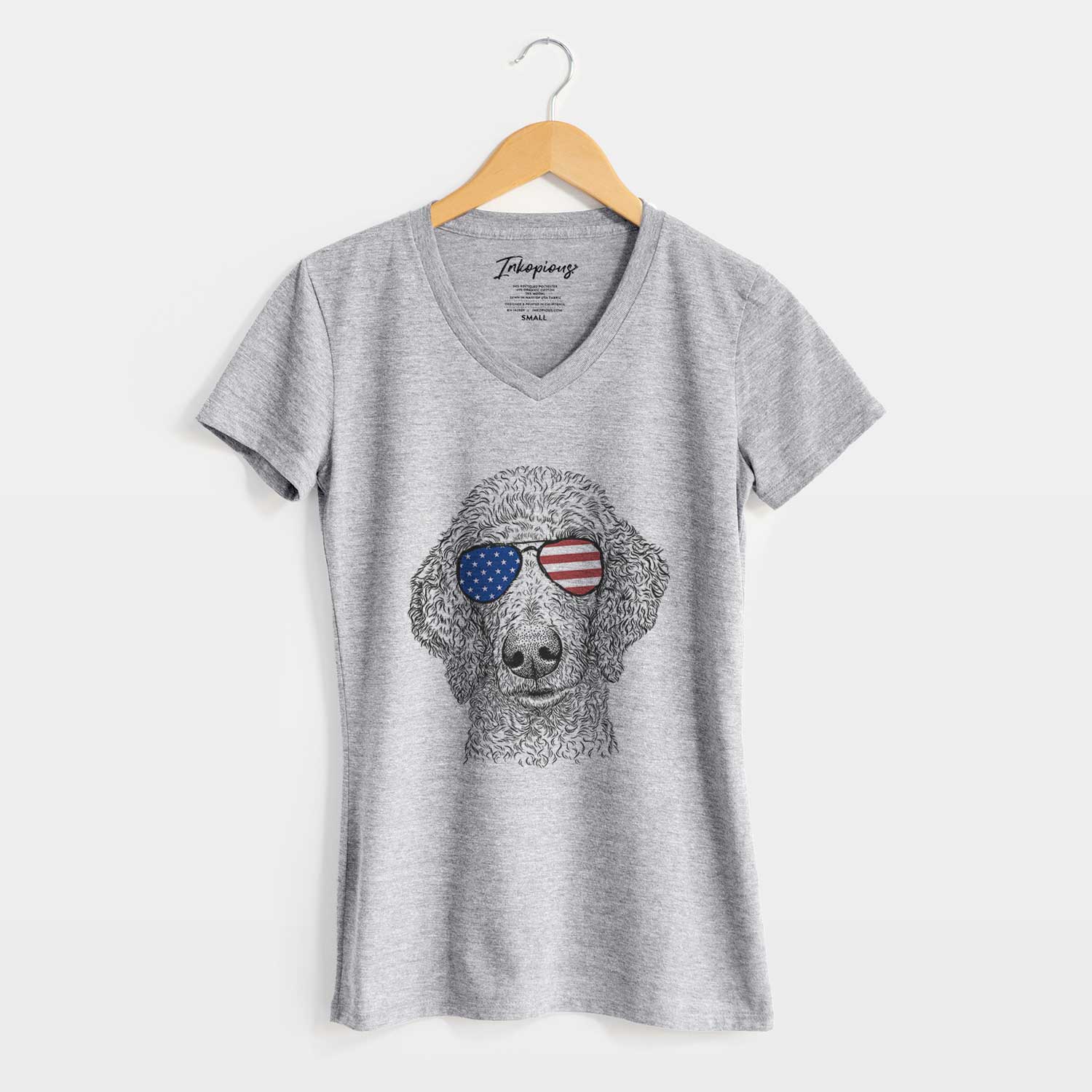 USA Blossom the Poodle - Women's Perfect V-neck Shirt