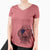 USA Blossom the Poodle - Women's Perfect V-neck Shirt