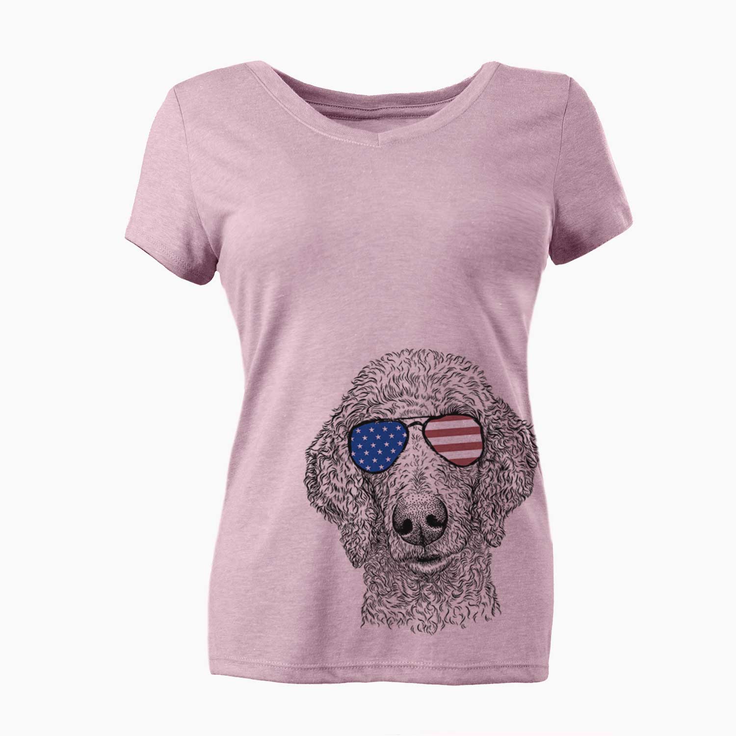 USA Blossom the Poodle - Women's Perfect V-neck Shirt