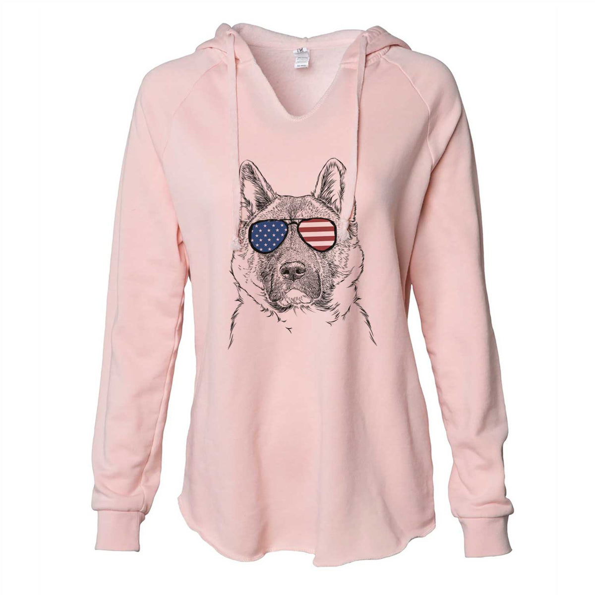 USA Bo the American Akita - Cali Wave Hooded Sweatshirt