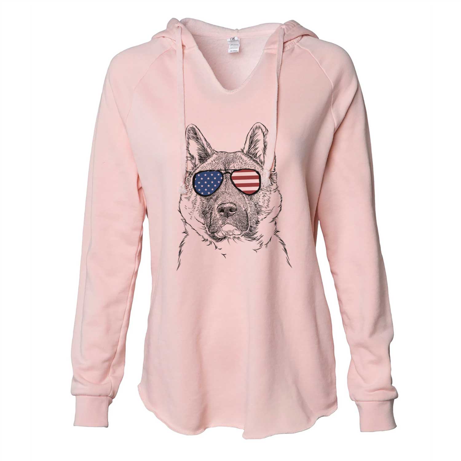 USA Bo the American Akita - Cali Wave Hooded Sweatshirt