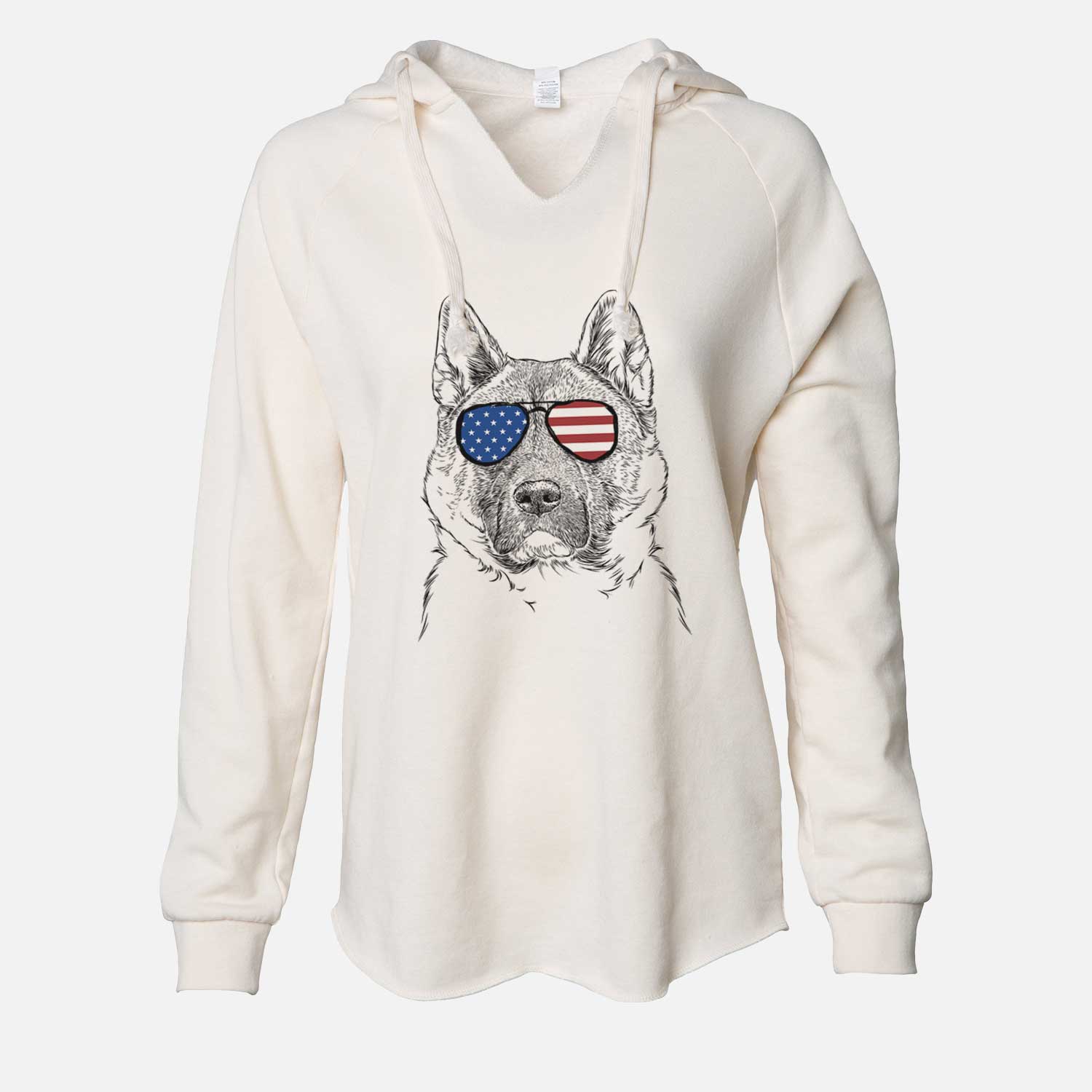 USA Bo the American Akita - Cali Wave Hooded Sweatshirt