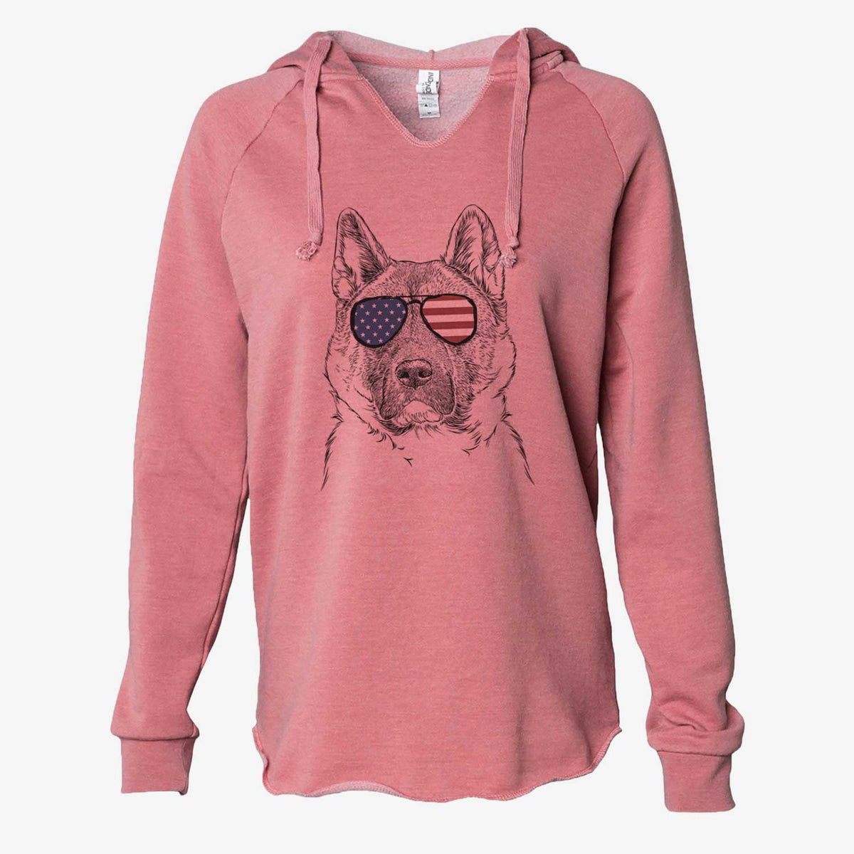 USA Bo the American Akita - Cali Wave Hooded Sweatshirt