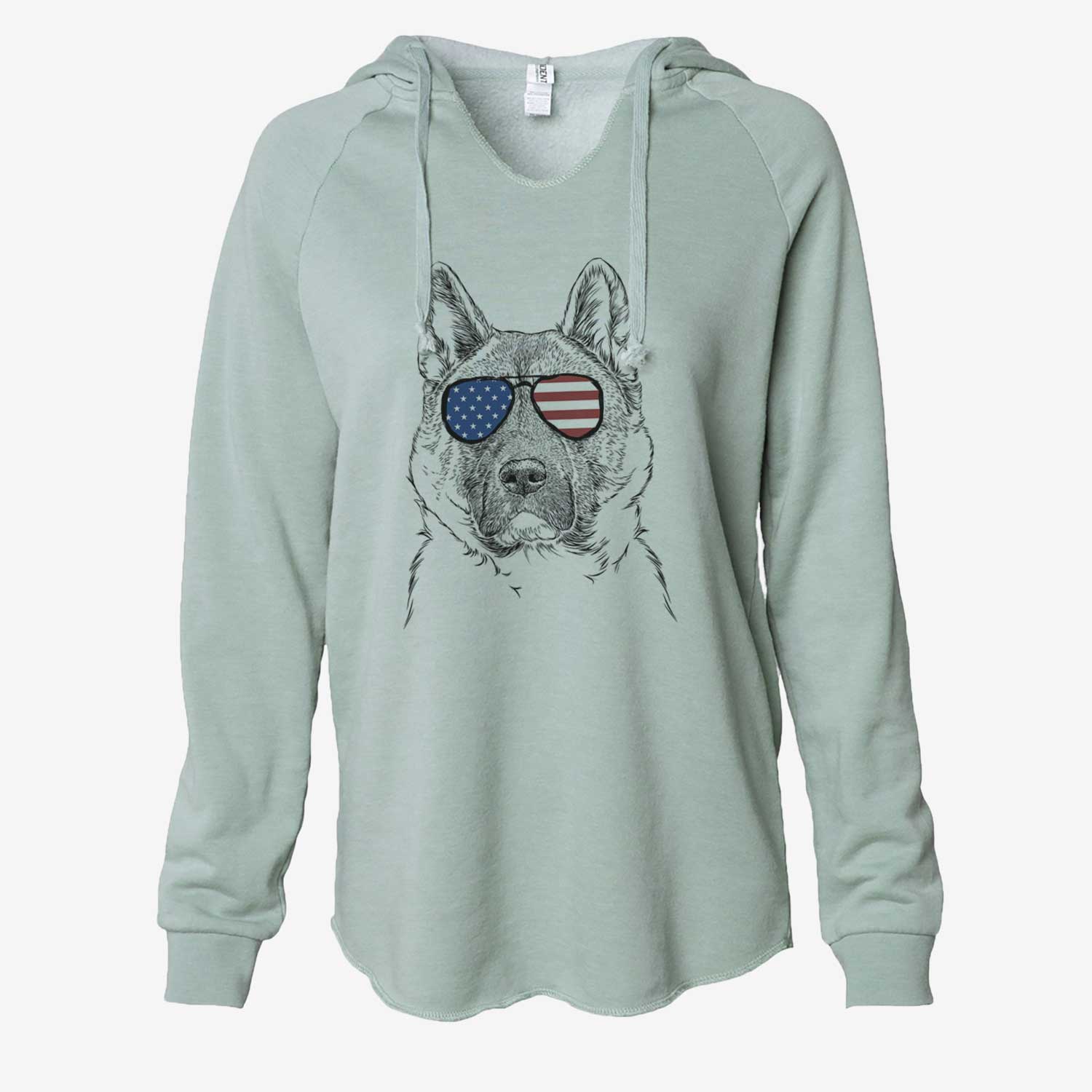 USA Bo the American Akita - Cali Wave Hooded Sweatshirt