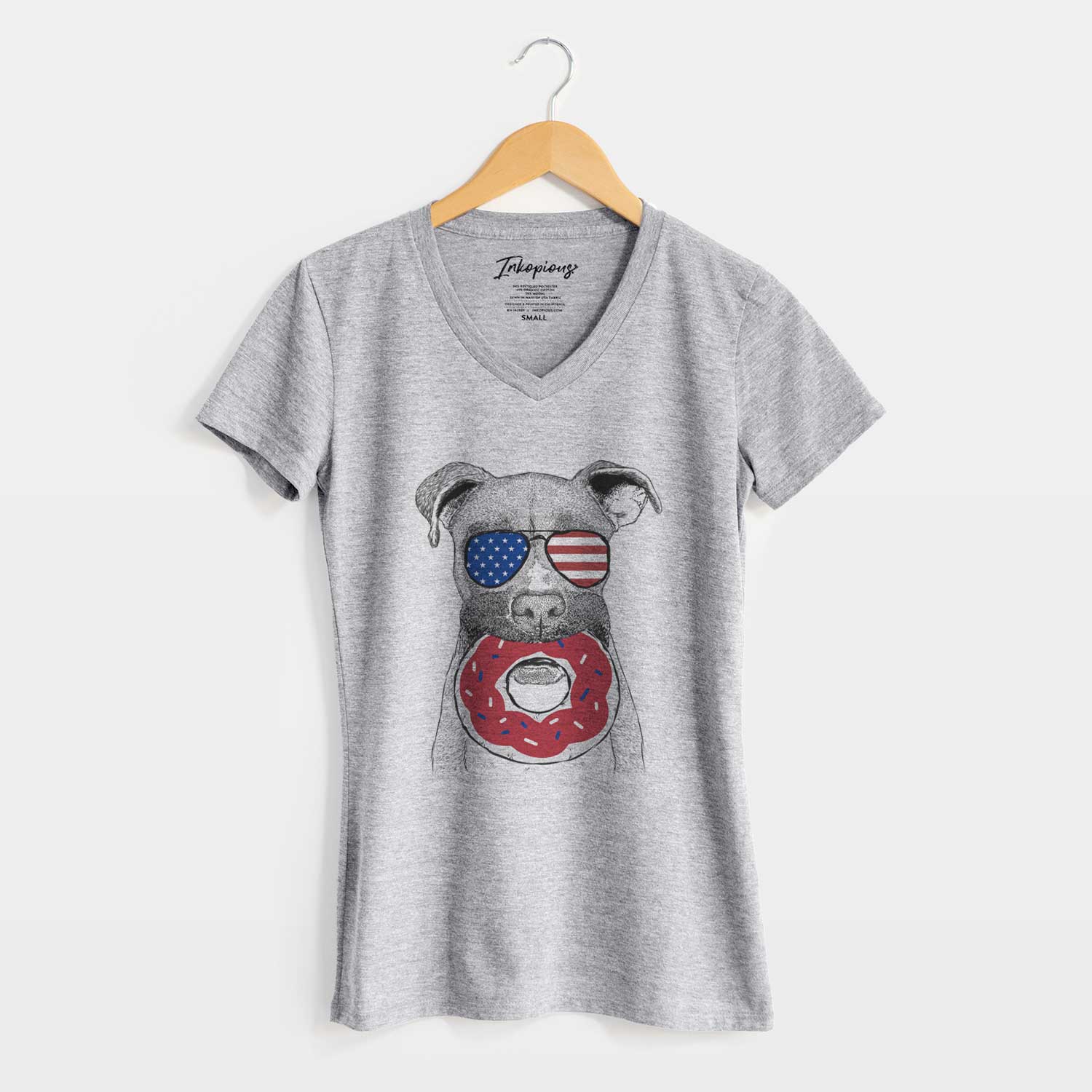 USA Bo the Boxer - Women's Perfect V-neck Shirt