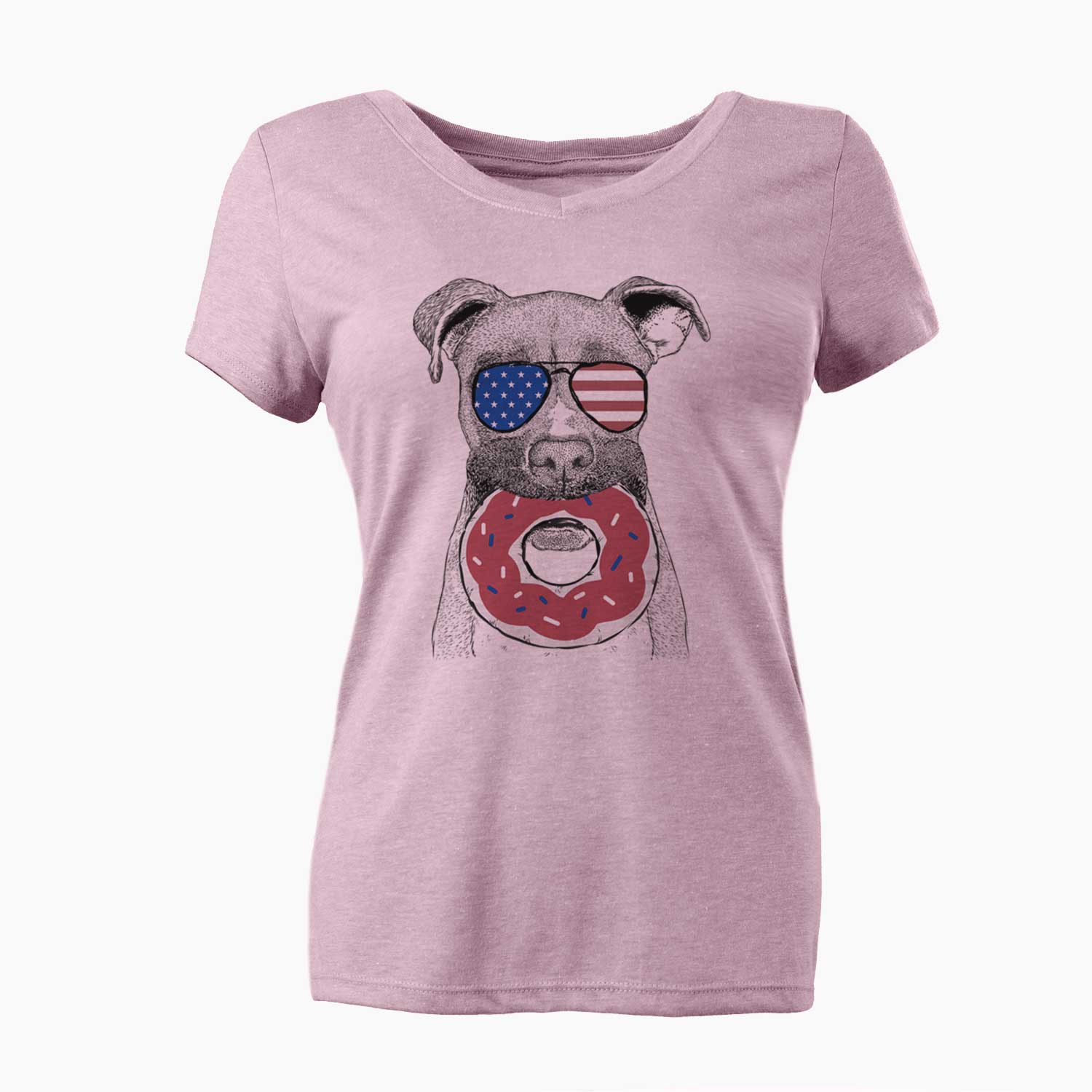 USA Bo the Boxer - Women's Perfect V-neck Shirt