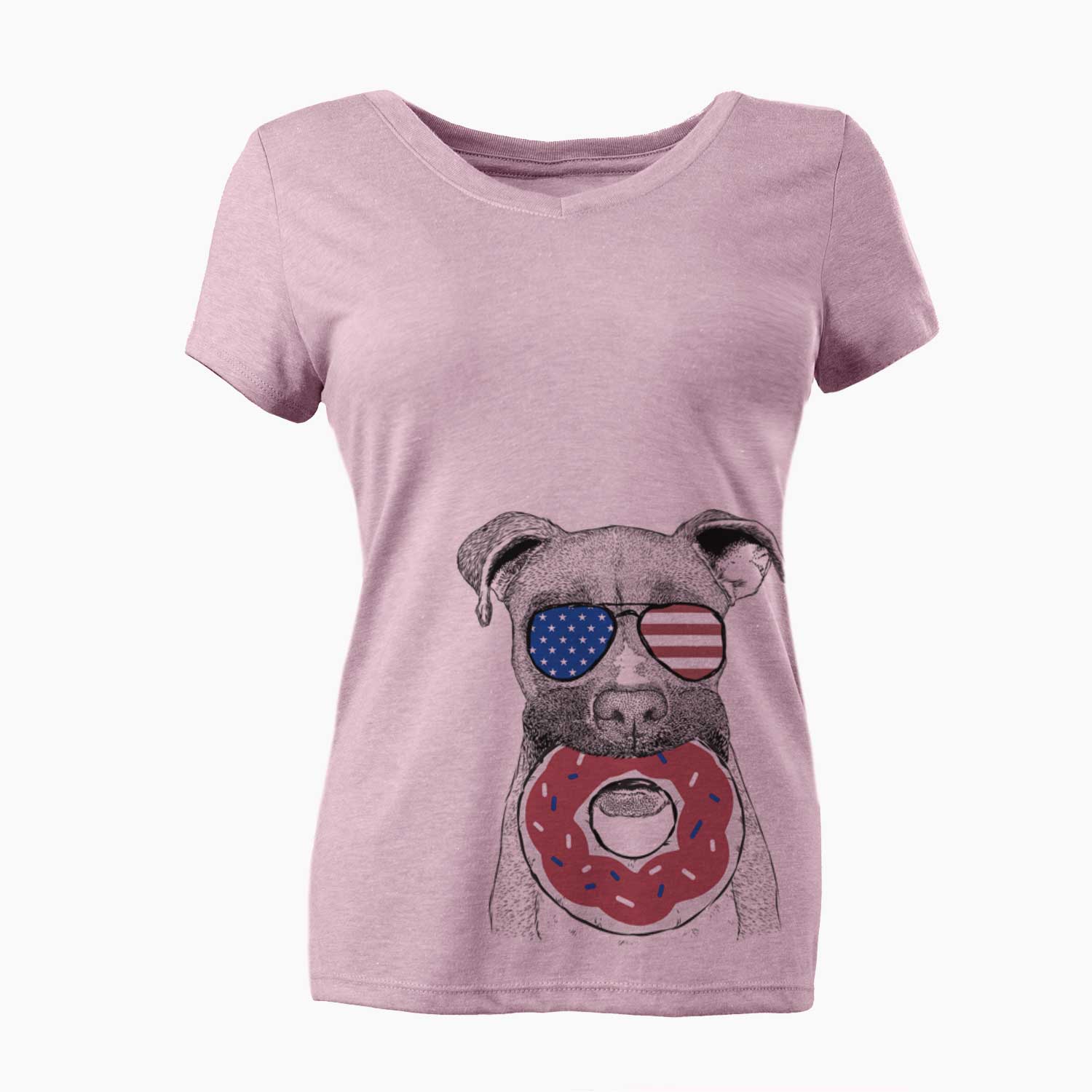 USA Bo the Boxer - Women's Perfect V-neck Shirt