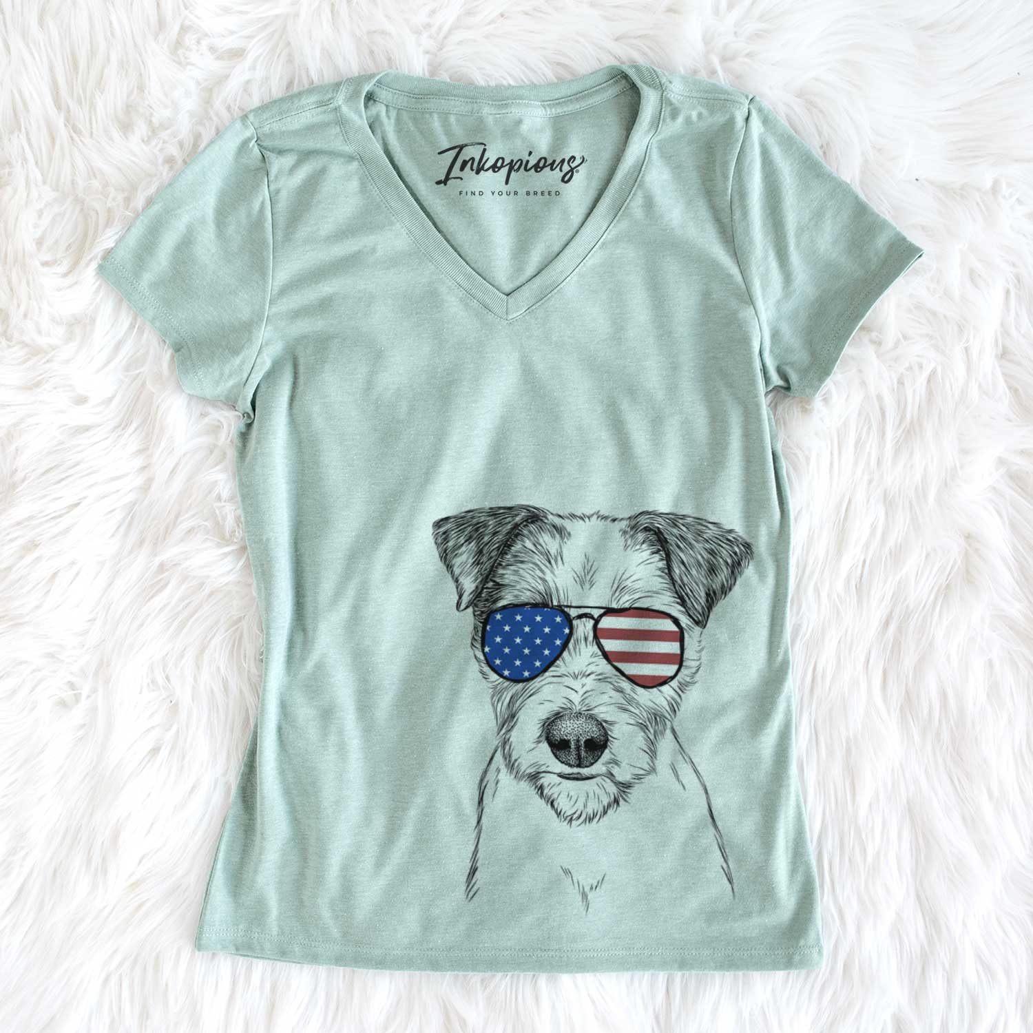 USA Bogart the Parson Russell Terrier - Women's Perfect V-neck Shirt
