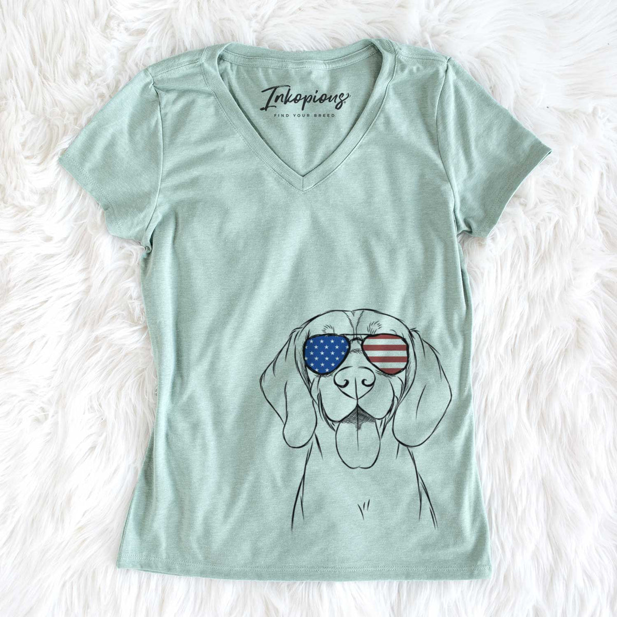 USA Bogie the Beagle - Women's Perfect V-neck Shirt