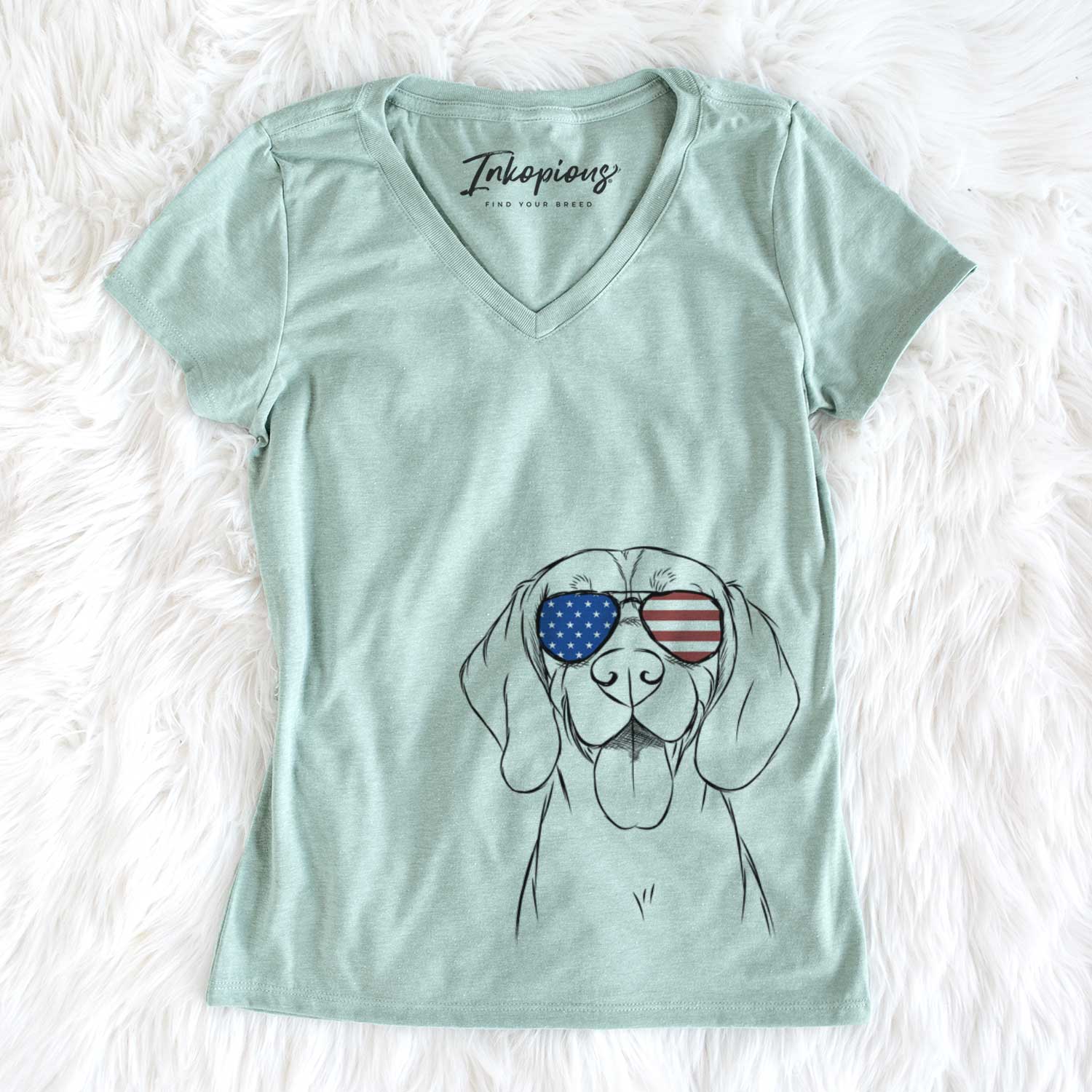 USA Bogie the Beagle - Women's Perfect V-neck Shirt