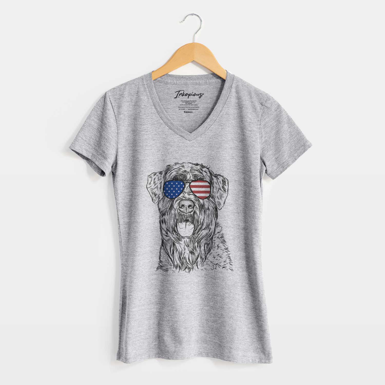 USA Bonnie the Bouvier Des Flandres - Women's Perfect V-neck Shirt