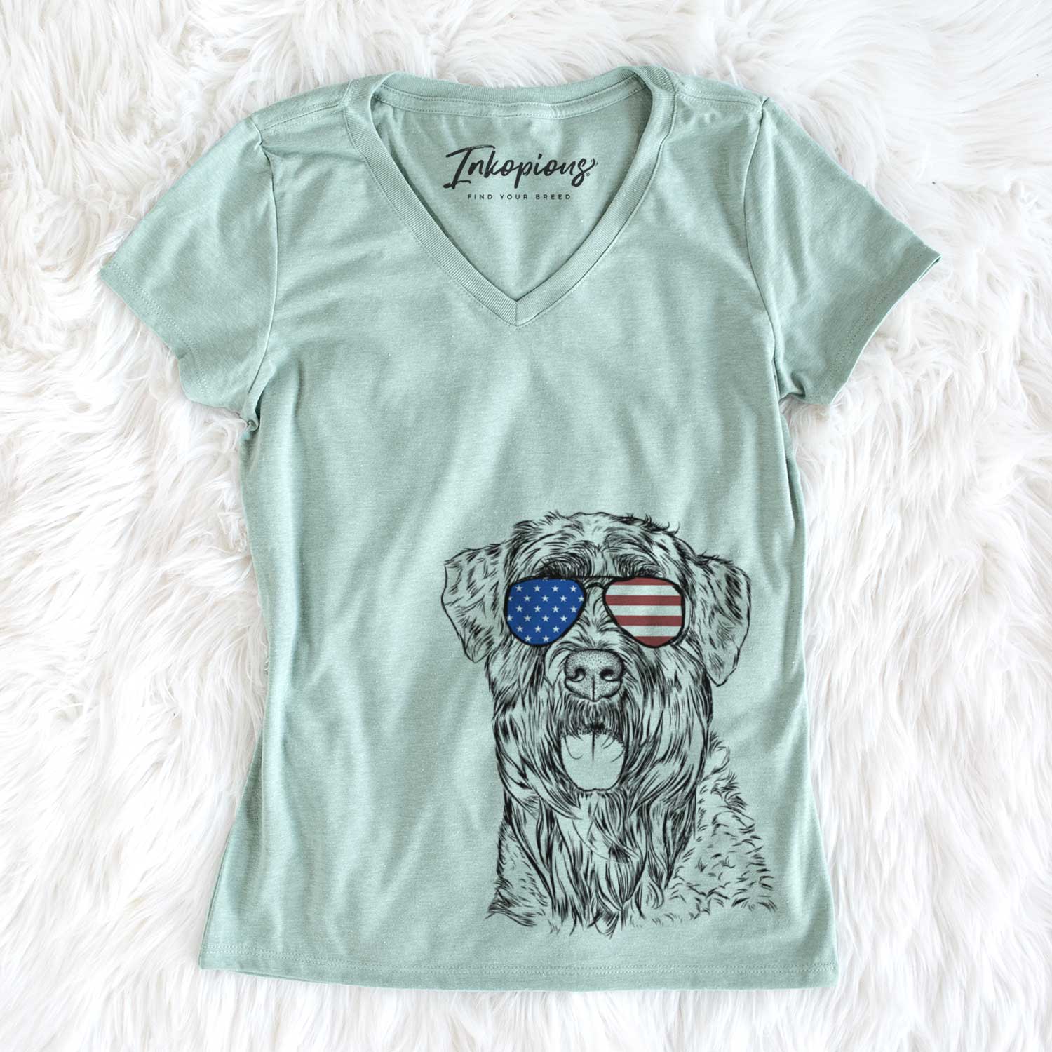 USA Bonnie the Bouvier Des Flandres - Women's Perfect V-neck Shirt