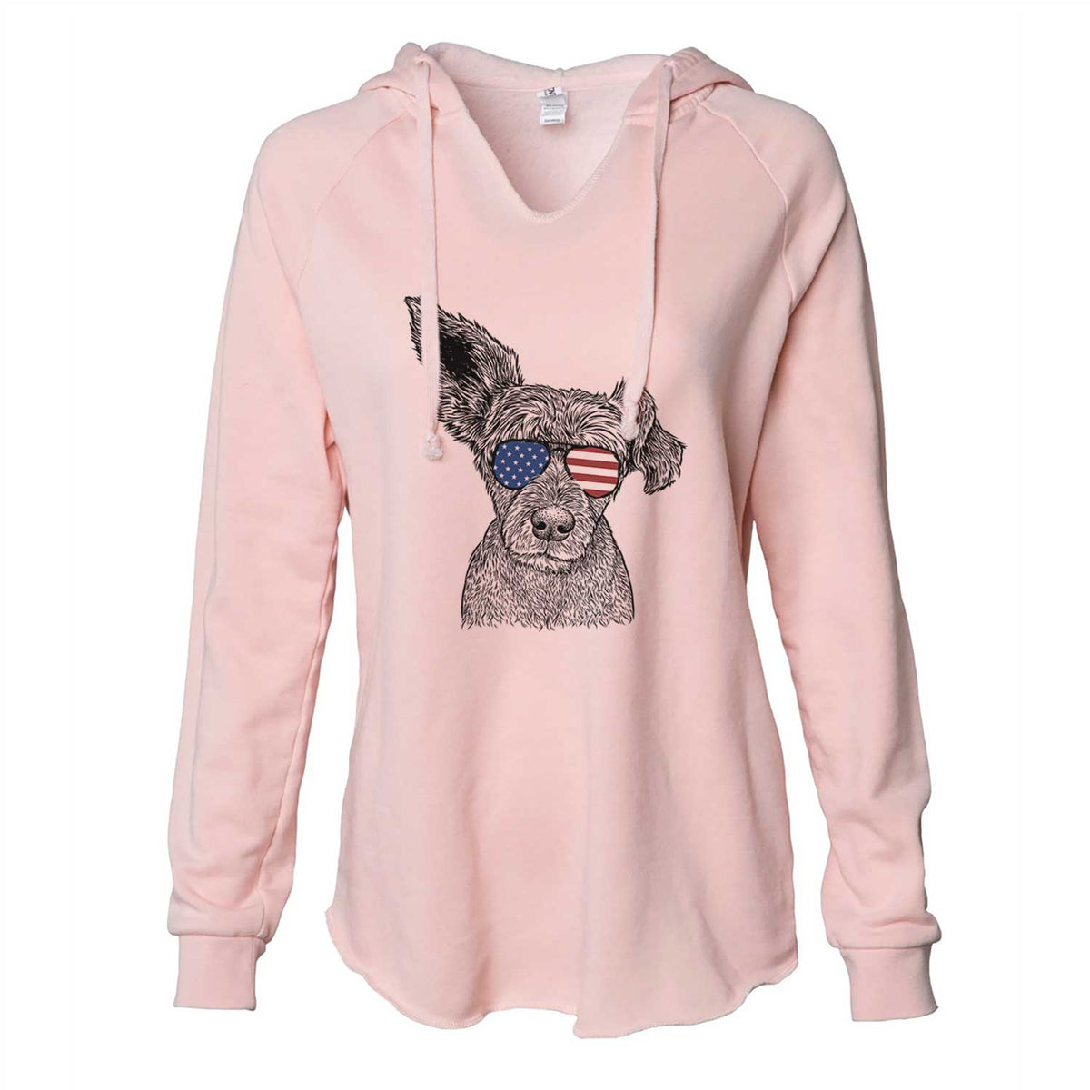 USA Boodles the Schnauzer Mix - Cali Wave Hooded Sweatshirt