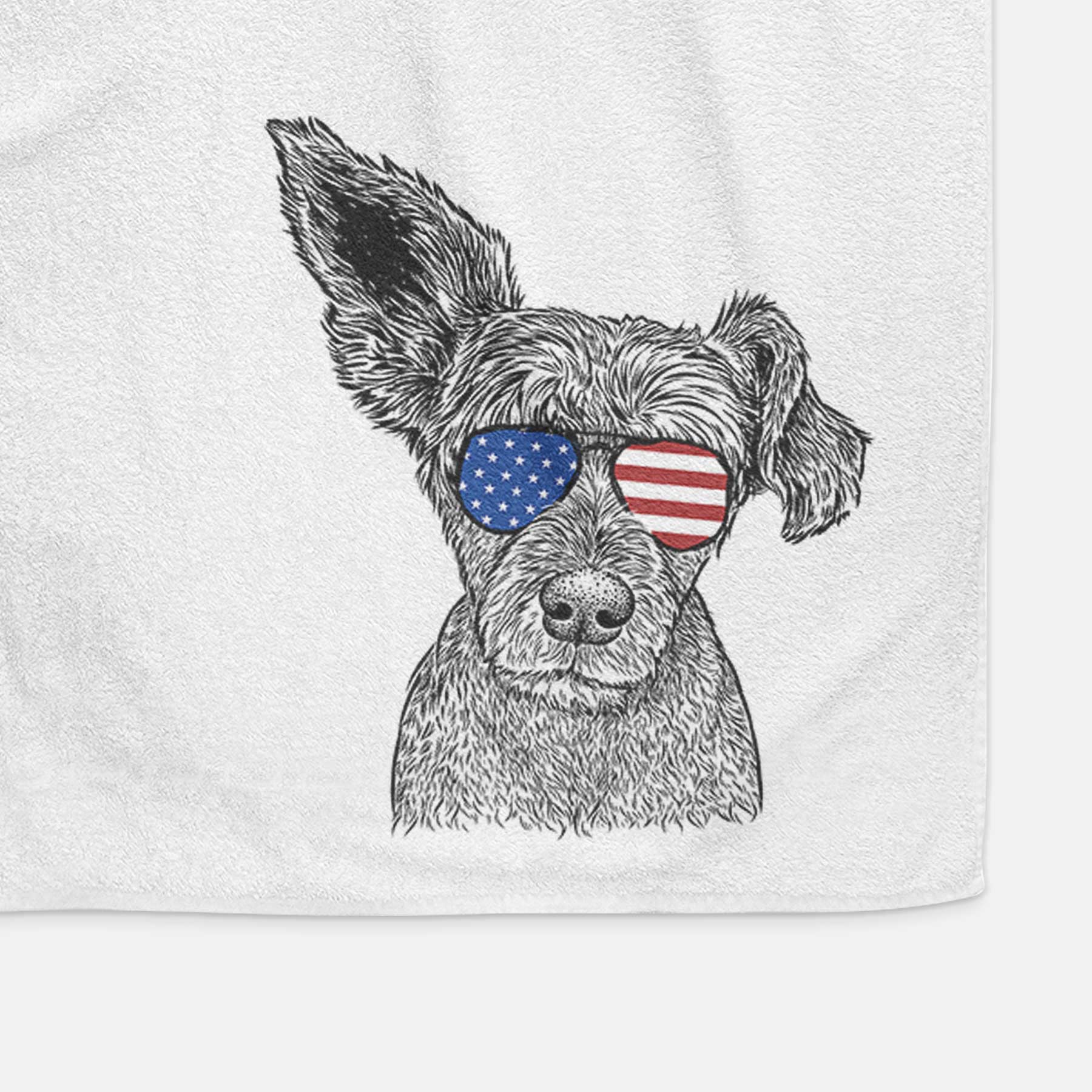 Boodles the Schnauzer Mix Decorative Hand Towel