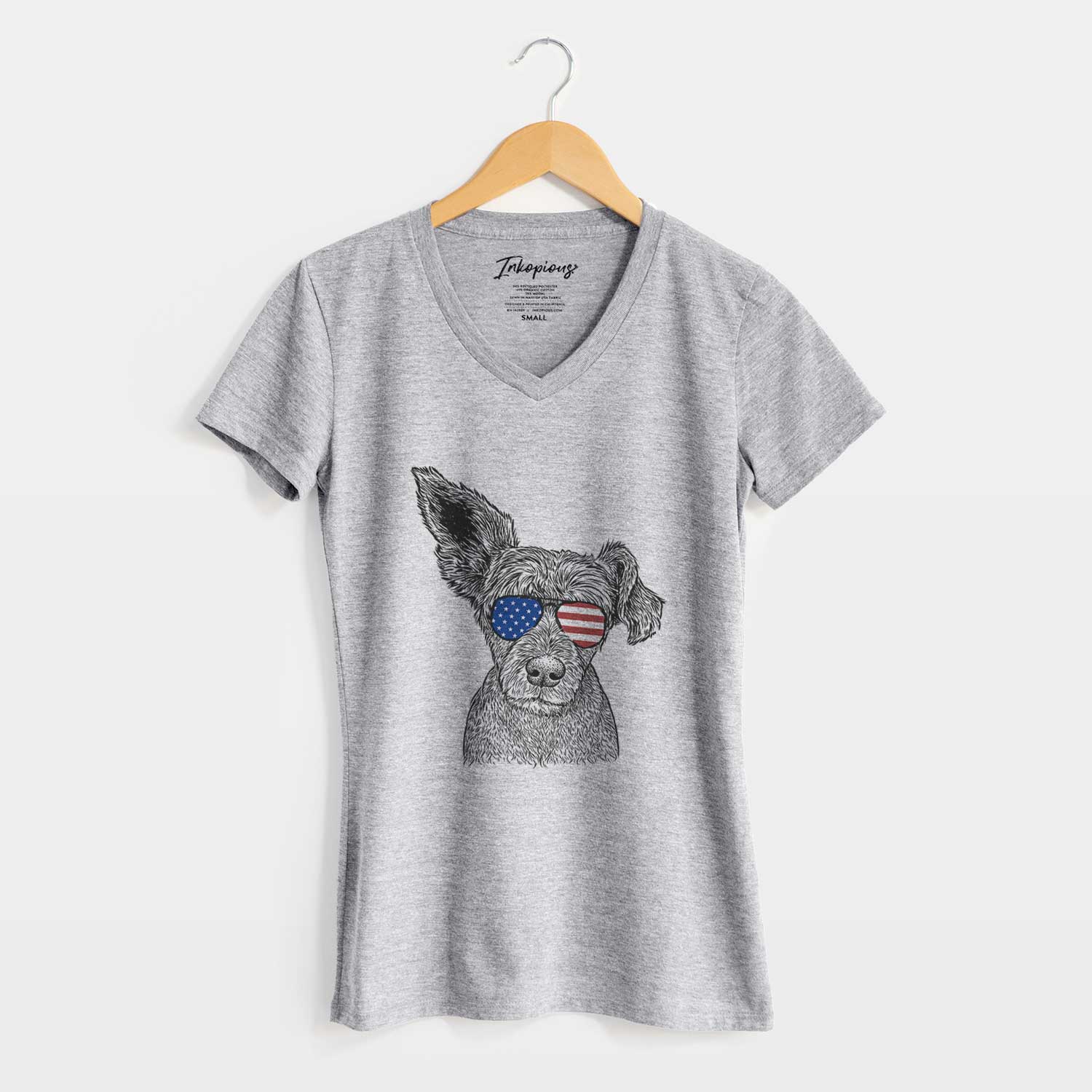 USA Boodles the Schnauzer Mix - Women's Perfect V-neck Shirt