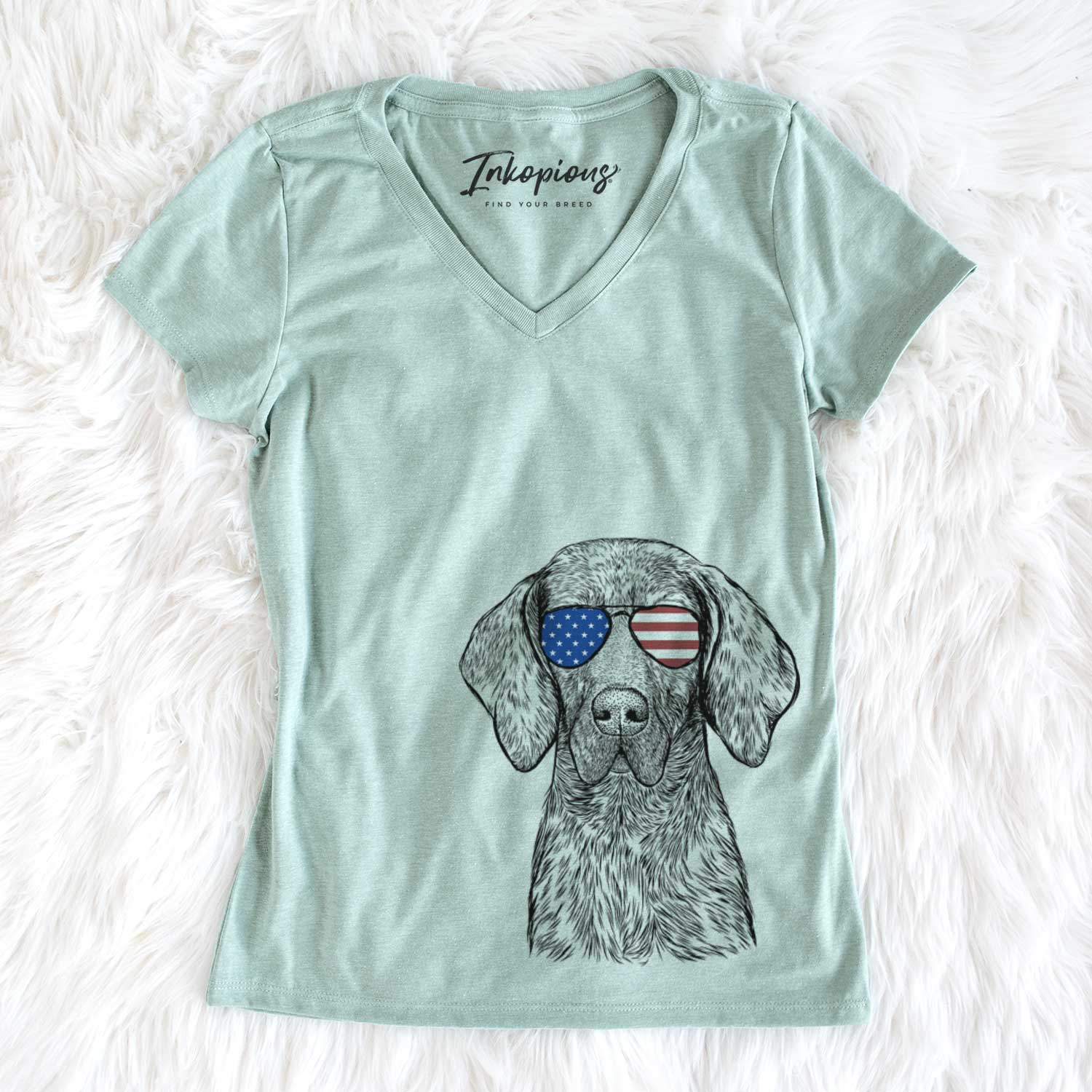 USA Boone the Plott Hound - Women's Perfect V-neck Shirt