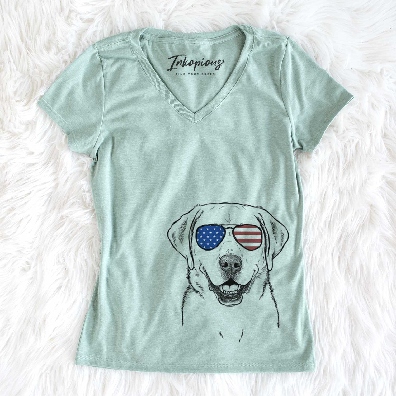 USA Booney the Labrador Retriever - Women's Perfect V-neck Shirt