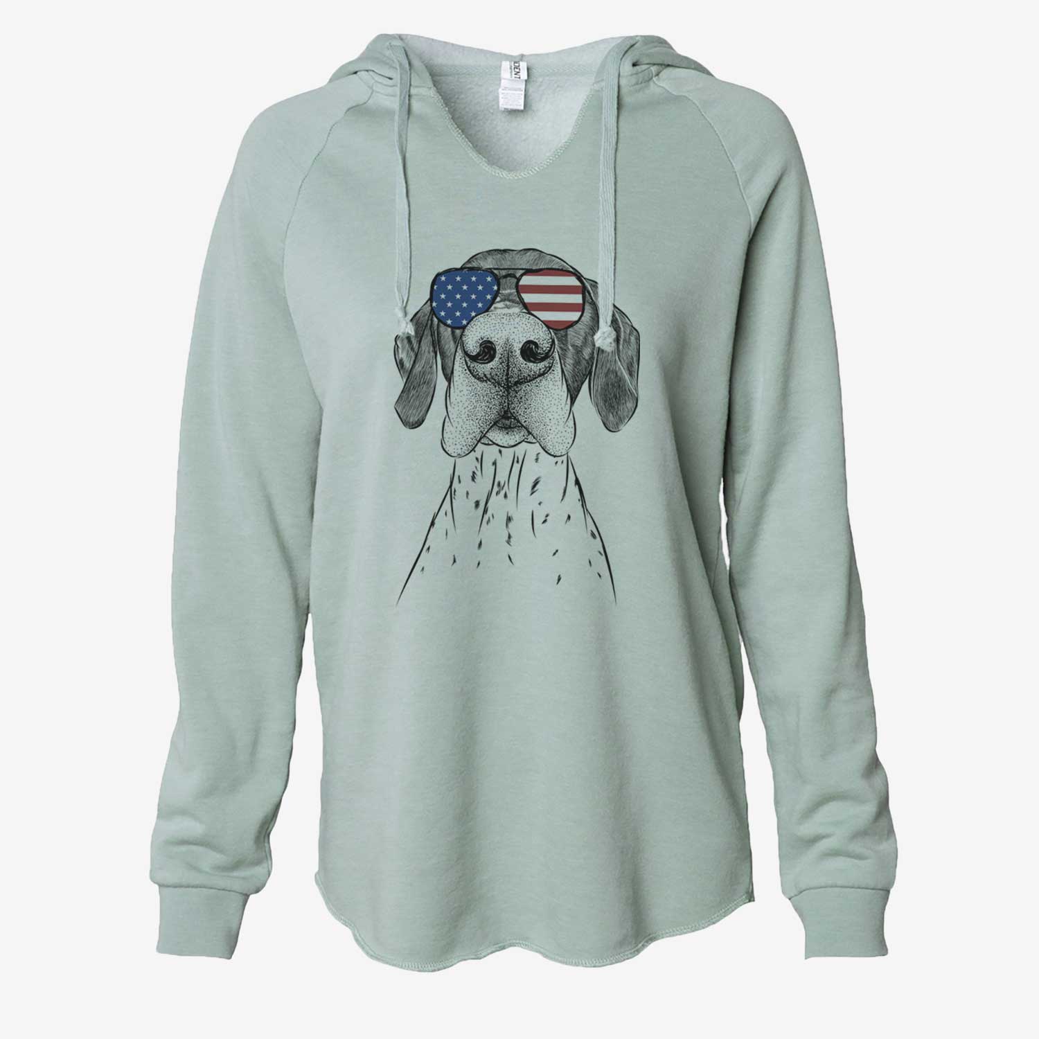 USA Booze the German Shorthaired Pointer - Cali Wave Hooded Sweatshirt