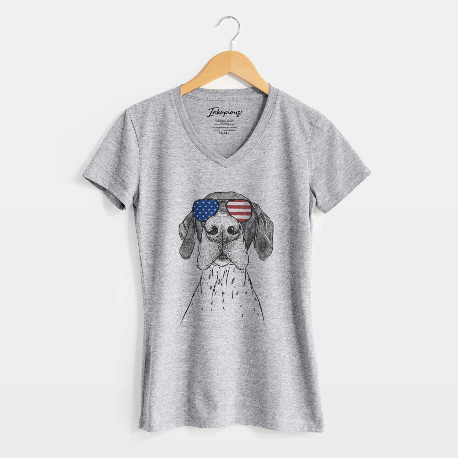 USA Booze the German Shorthaired Pointer - Women's Perfect V-neck Shirt