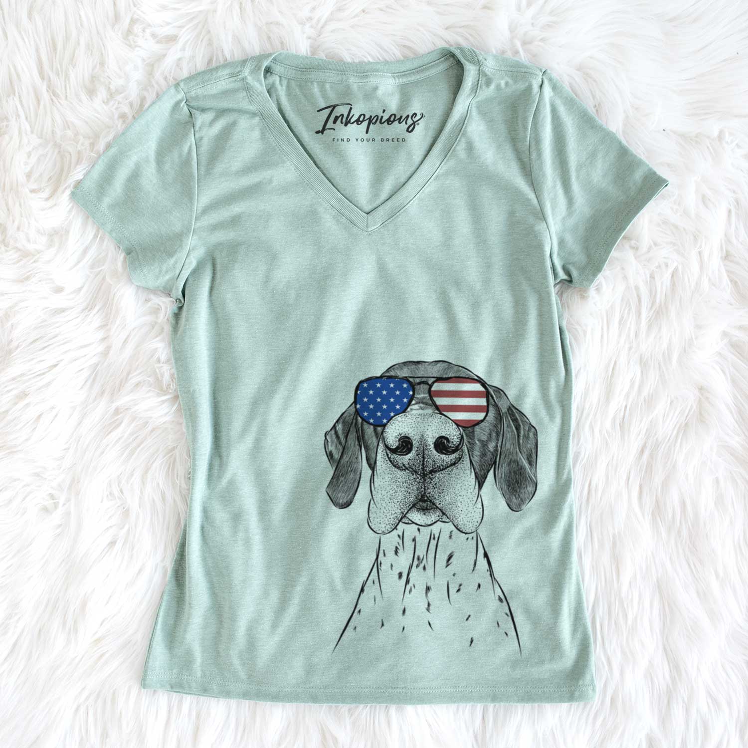 USA Booze the German Shorthaired Pointer - Women's Perfect V-neck Shirt