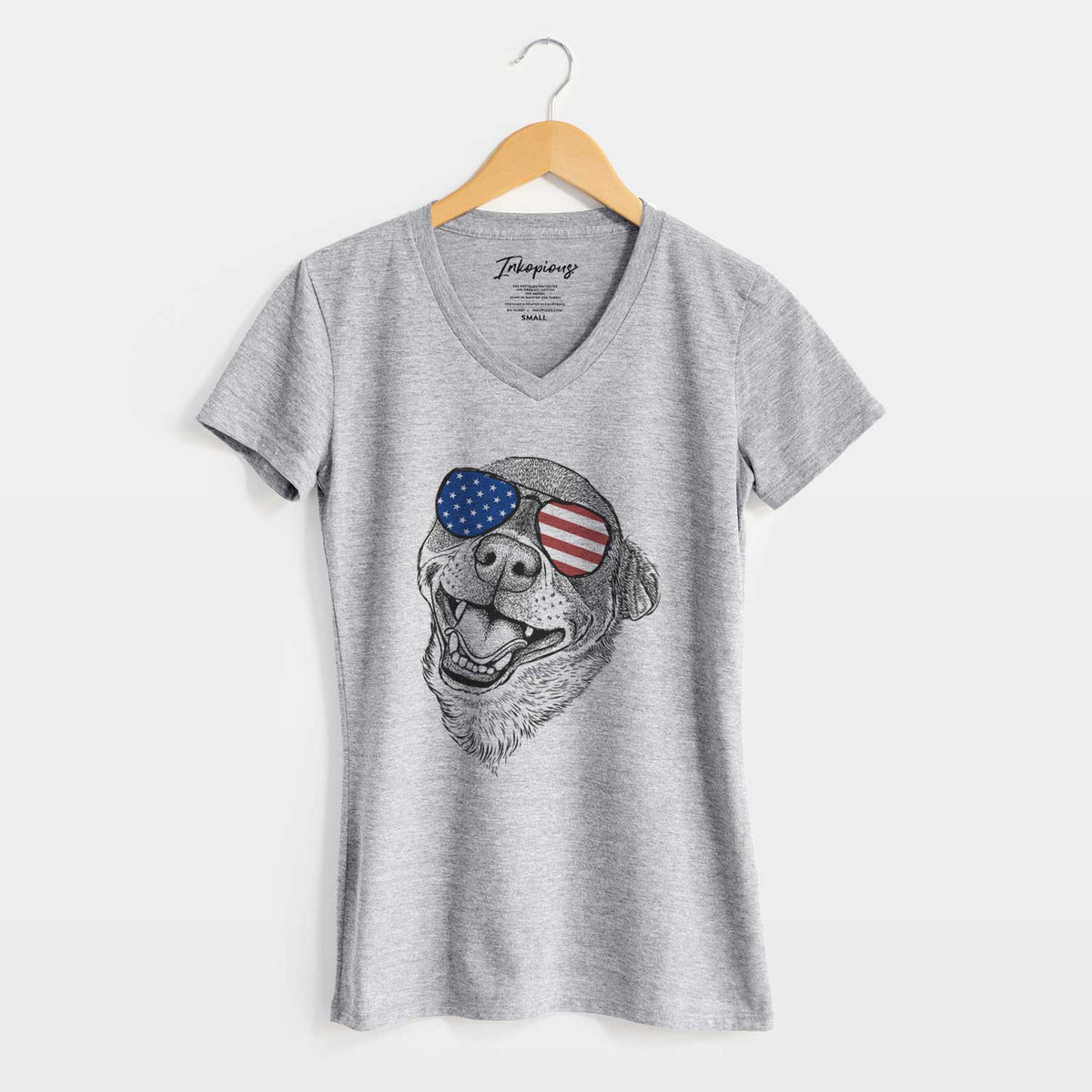 USA Boss the Chihuahua - Women&#39;s Perfect V-neck Shirt