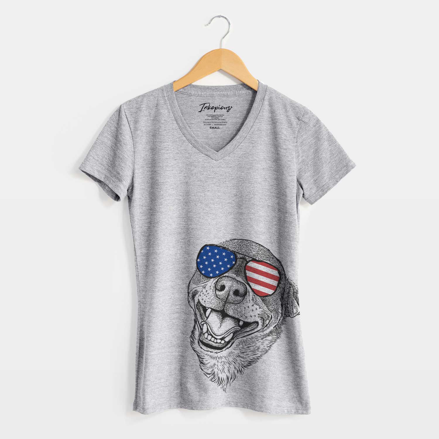 USA Boss the Chihuahua - Women's Perfect V-neck Shirt