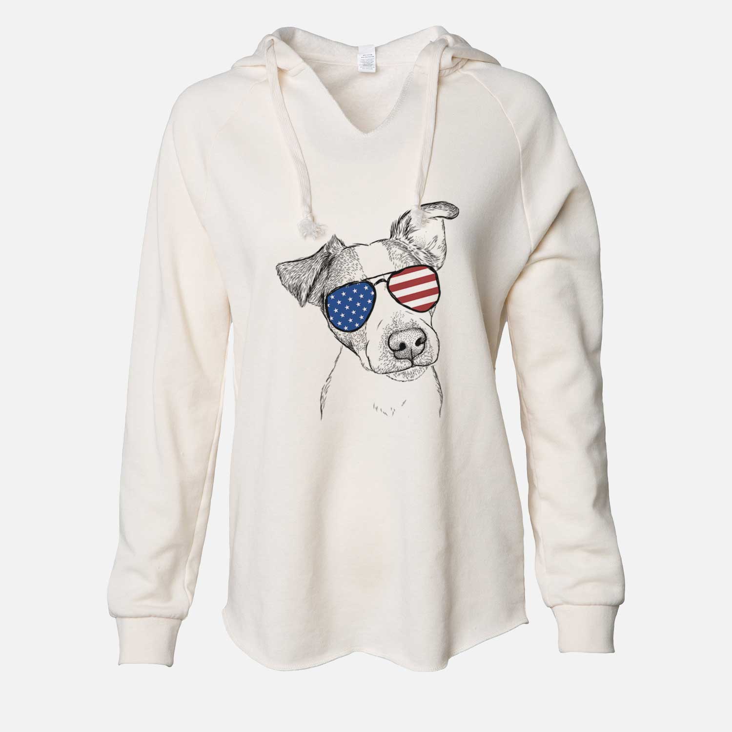 USA Bosse the Jack Russell Terrier - Cali Wave Hooded Sweatshirt