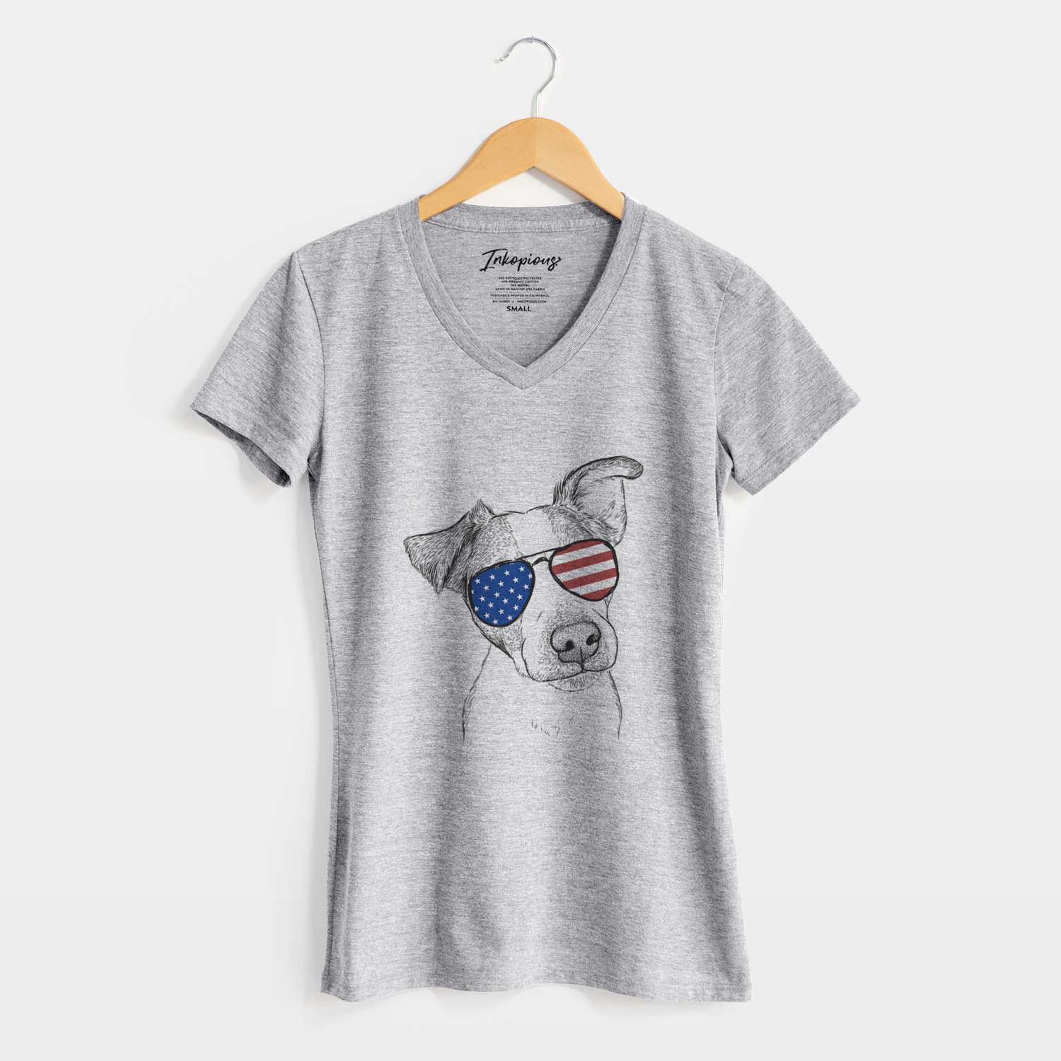 USA Bosse the Jack Russell Terrier - Women's Perfect V-neck Shirt