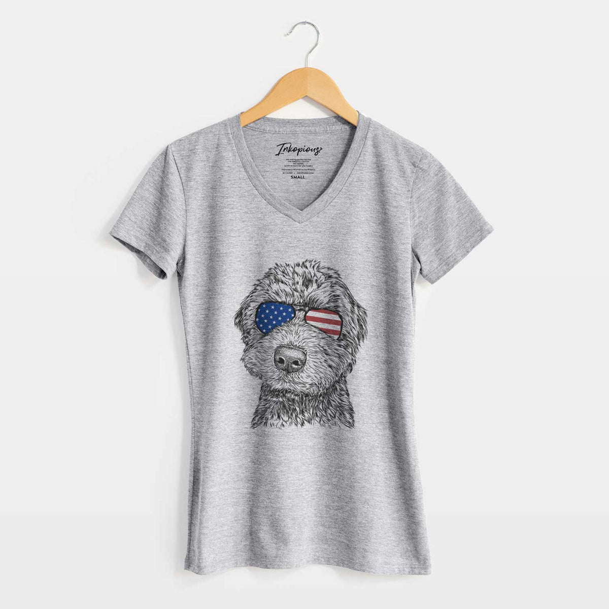 USA Bowser the Whoodle - Women&#39;s Perfect V-neck Shirt