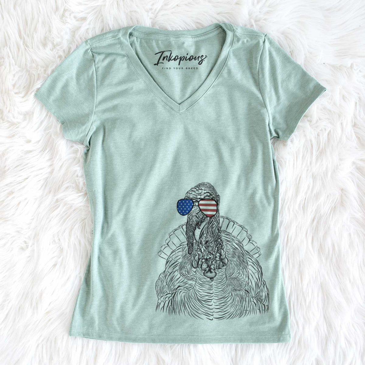 USA Brady the Turkey - Women's Perfect V-neck Shirt