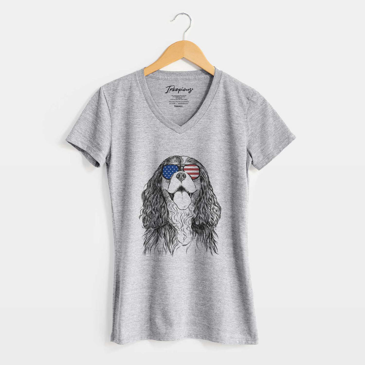 USA Brandy the Cavalier King Charles Spaniel - Women&#39;s Perfect V-neck Shirt