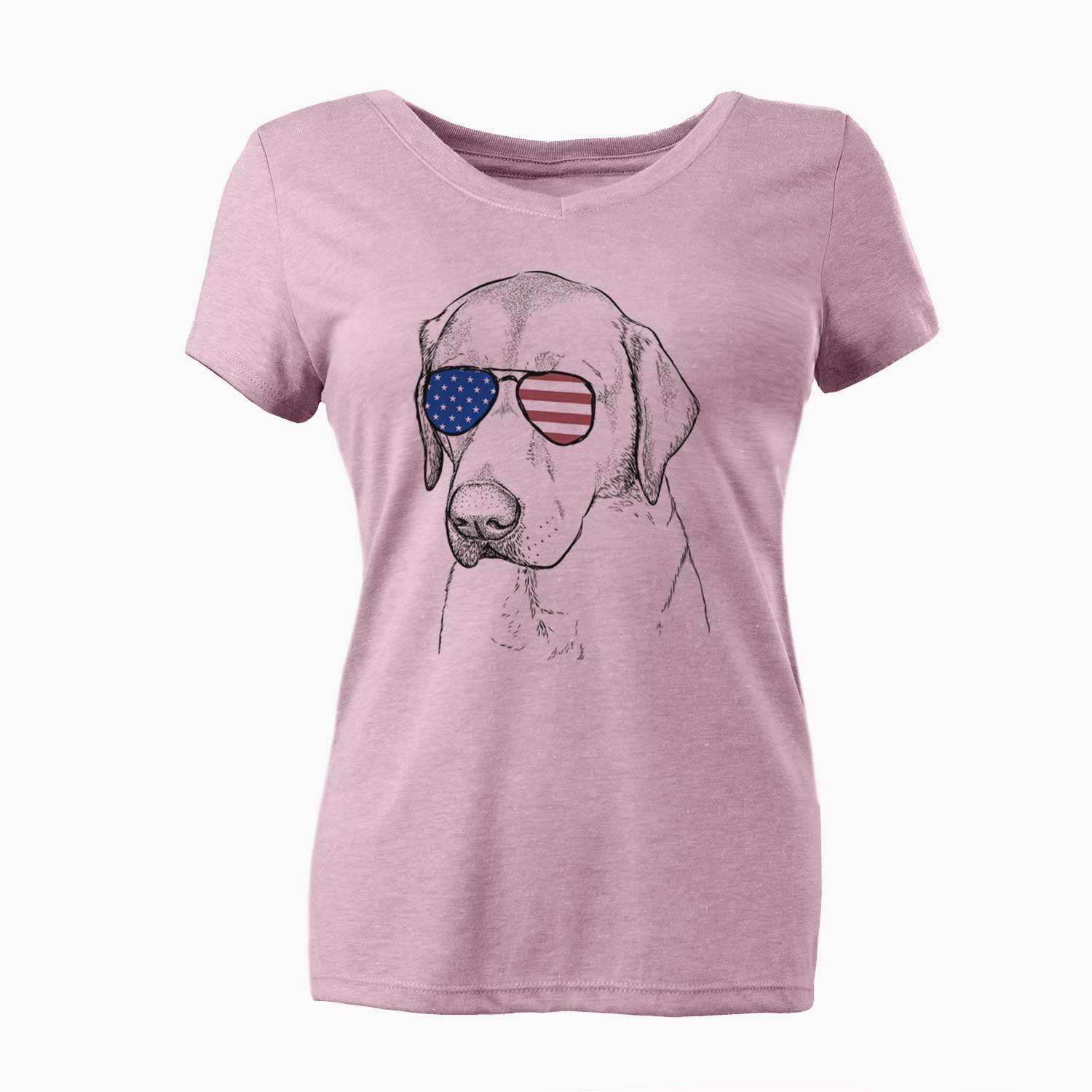 USA Braxton the Yellow Lab - Women's Perfect V-neck Shirt