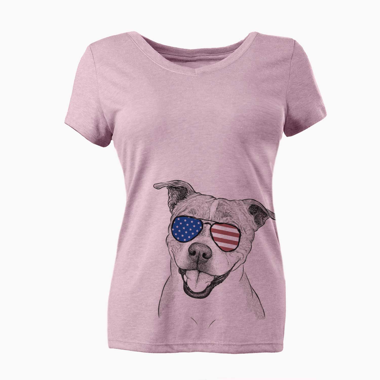 USA BrookLyn the Staffordshire Bull Terrier - Women's Perfect V-neck Shirt