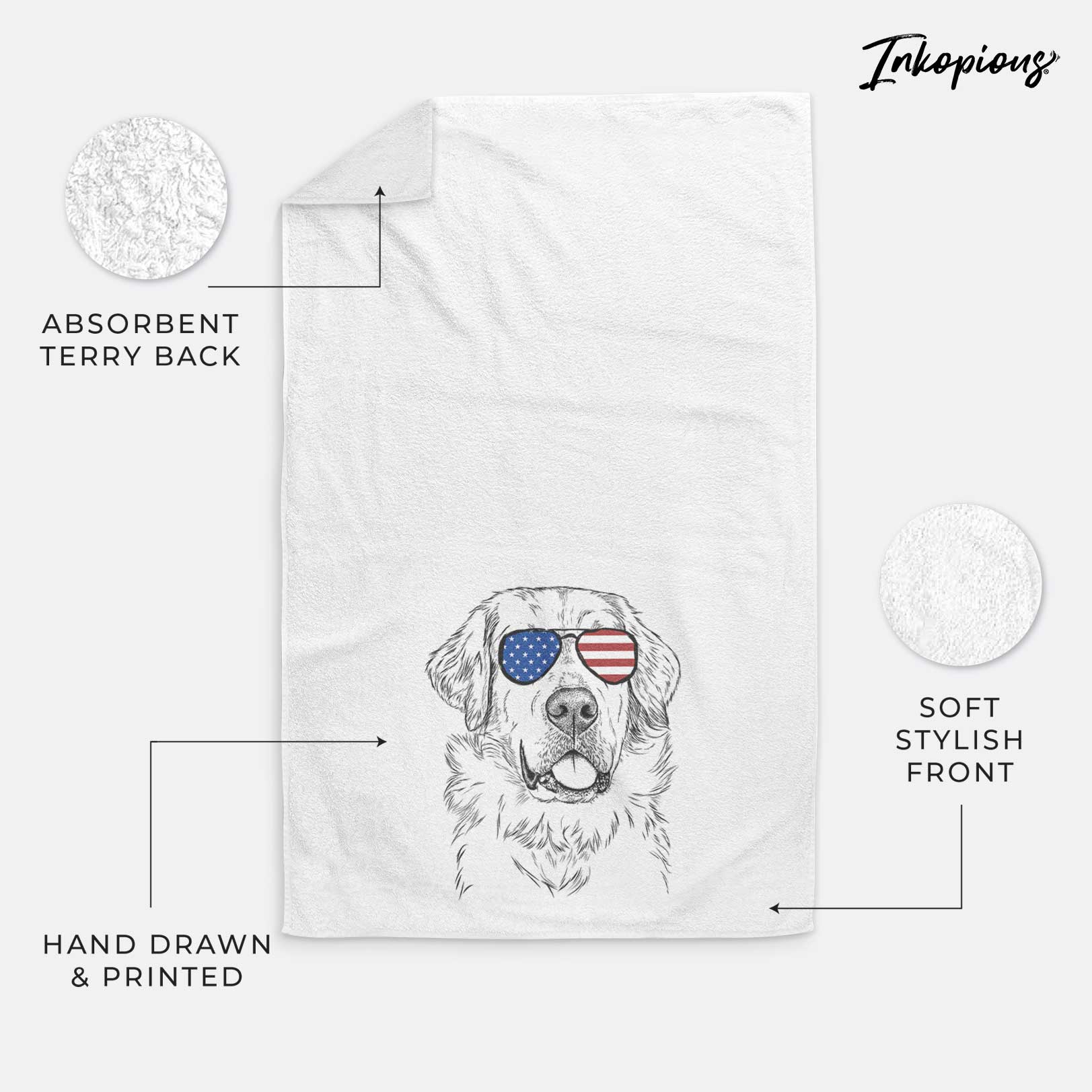 Brophy the Great Pyrenees Decorative Hand Towel