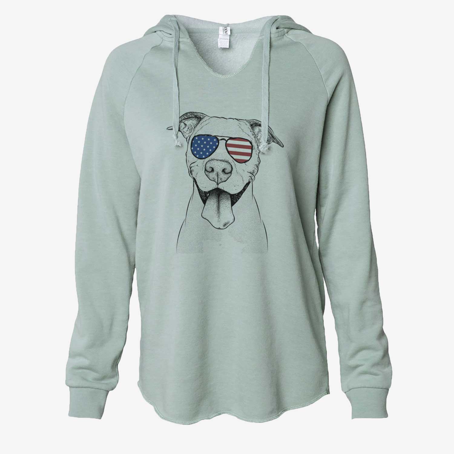 USA Bruce the American Staffordshire Terrier - Cali Wave Hooded Sweatshirt