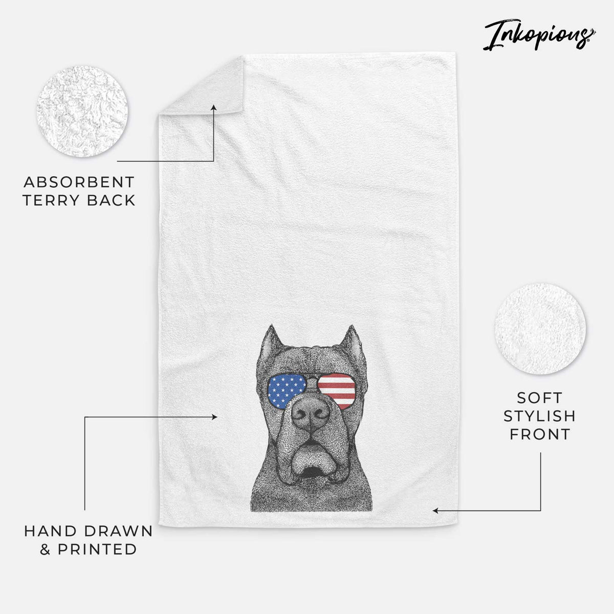 Bruno the Cane Corso Decorative Hand Towel